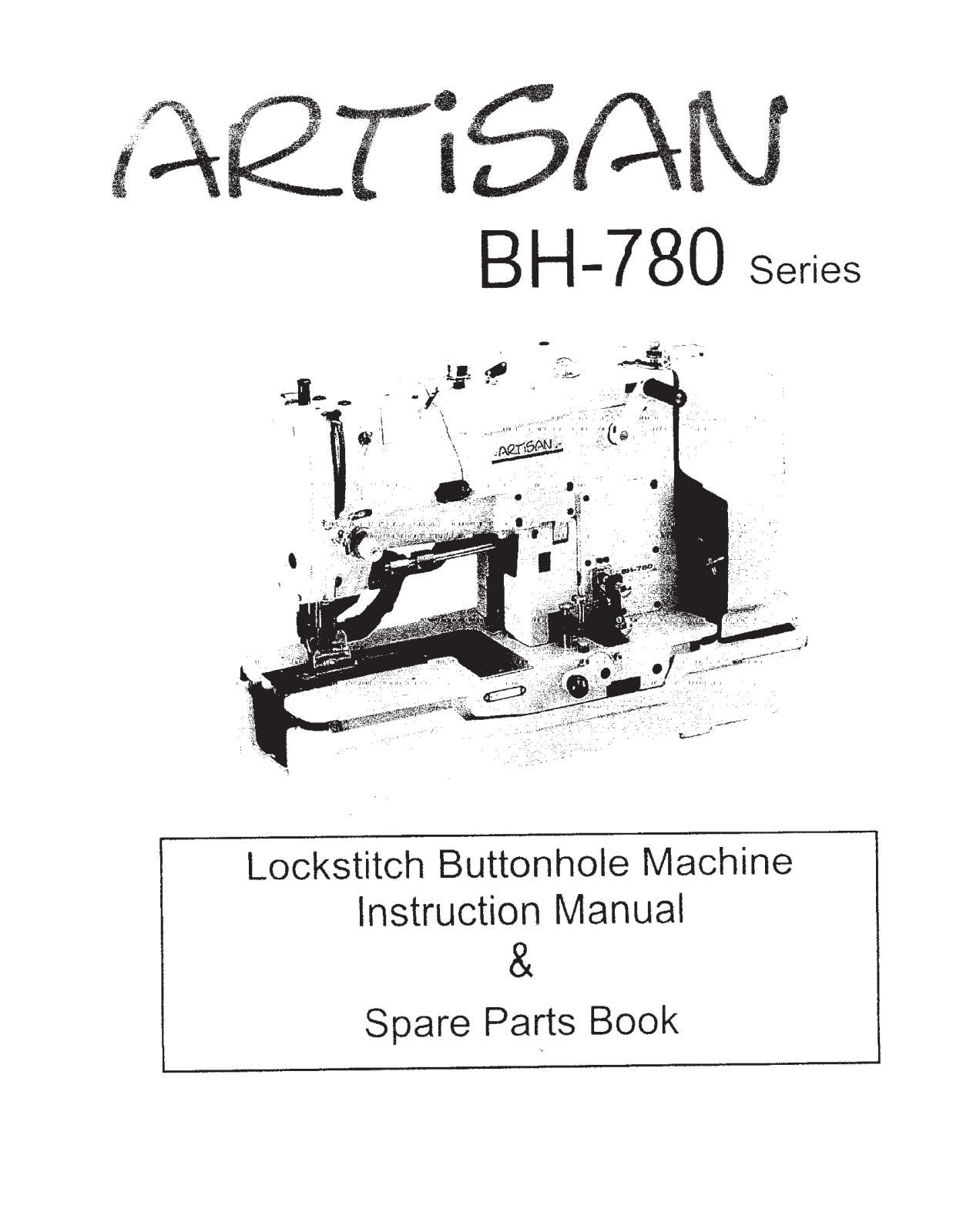 Artisan BH-780 Instruction Manual