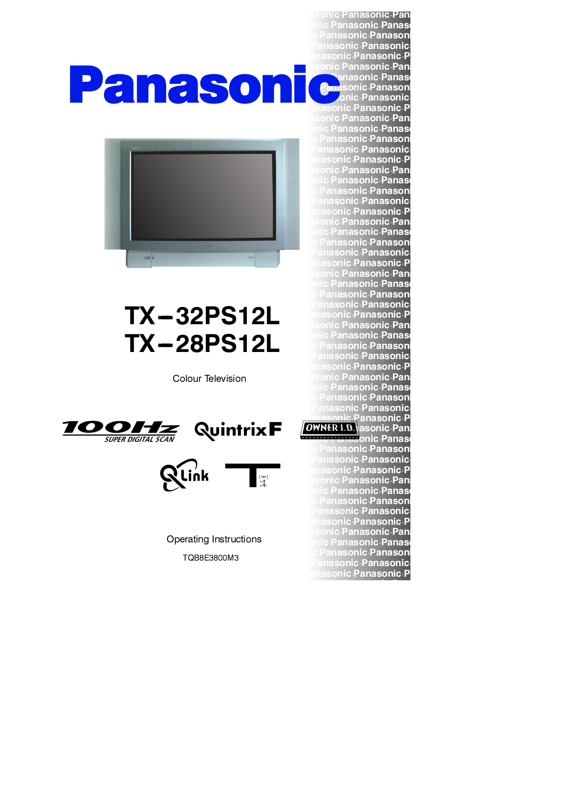 Panasonic TX-32PS12L, TX-28PS12L User Manual