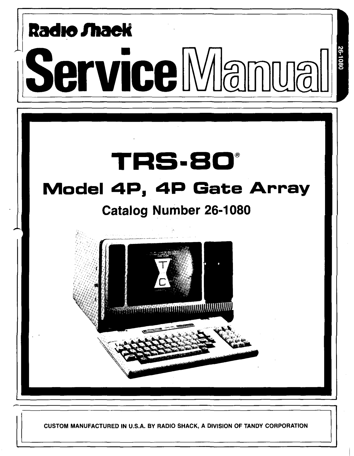 Radio Shack TRS-80 4P Gate Array Service Manual - ManualMachine.com