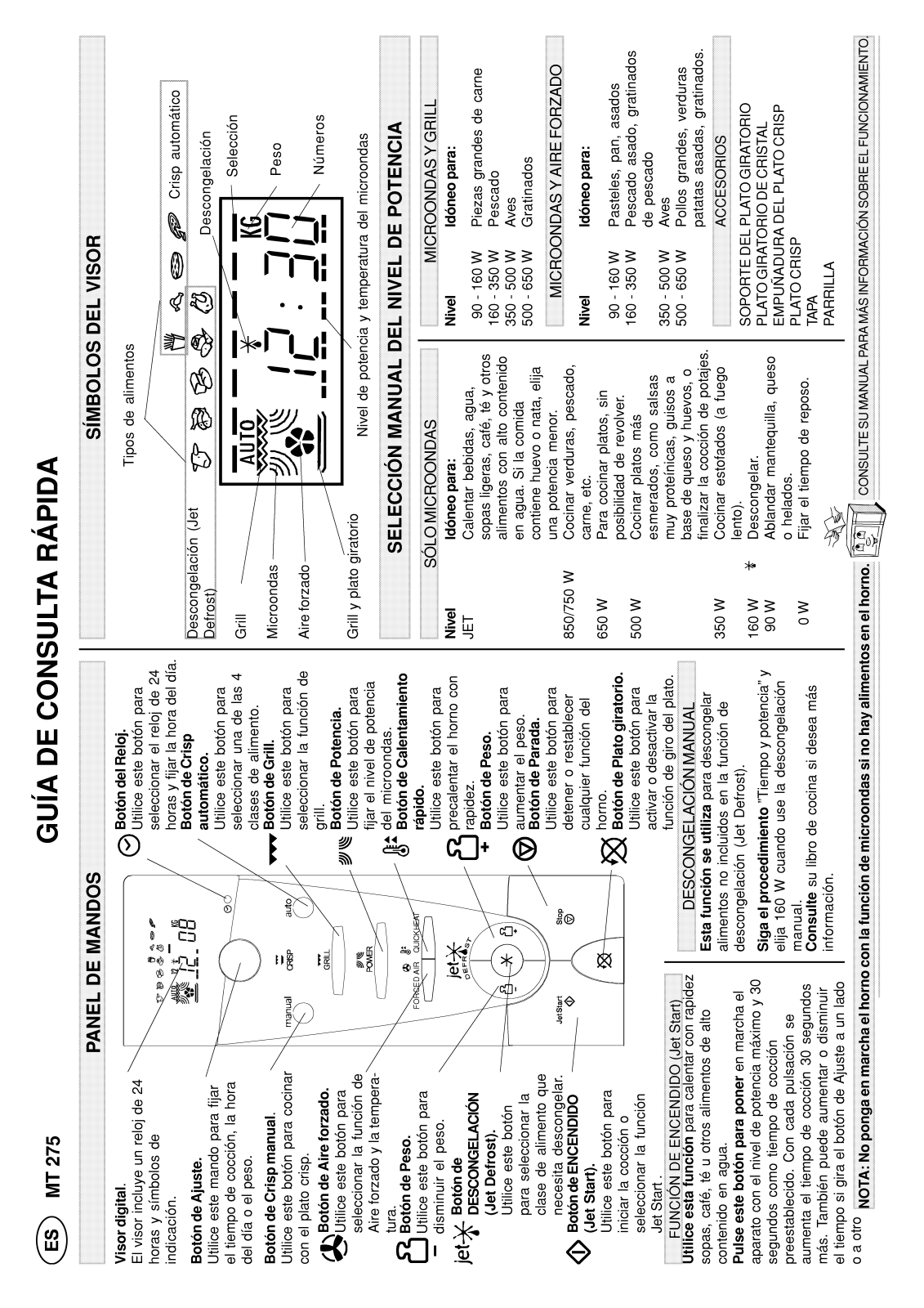 Whirlpool MT 275/ALU INSTRUCTION FOR USE