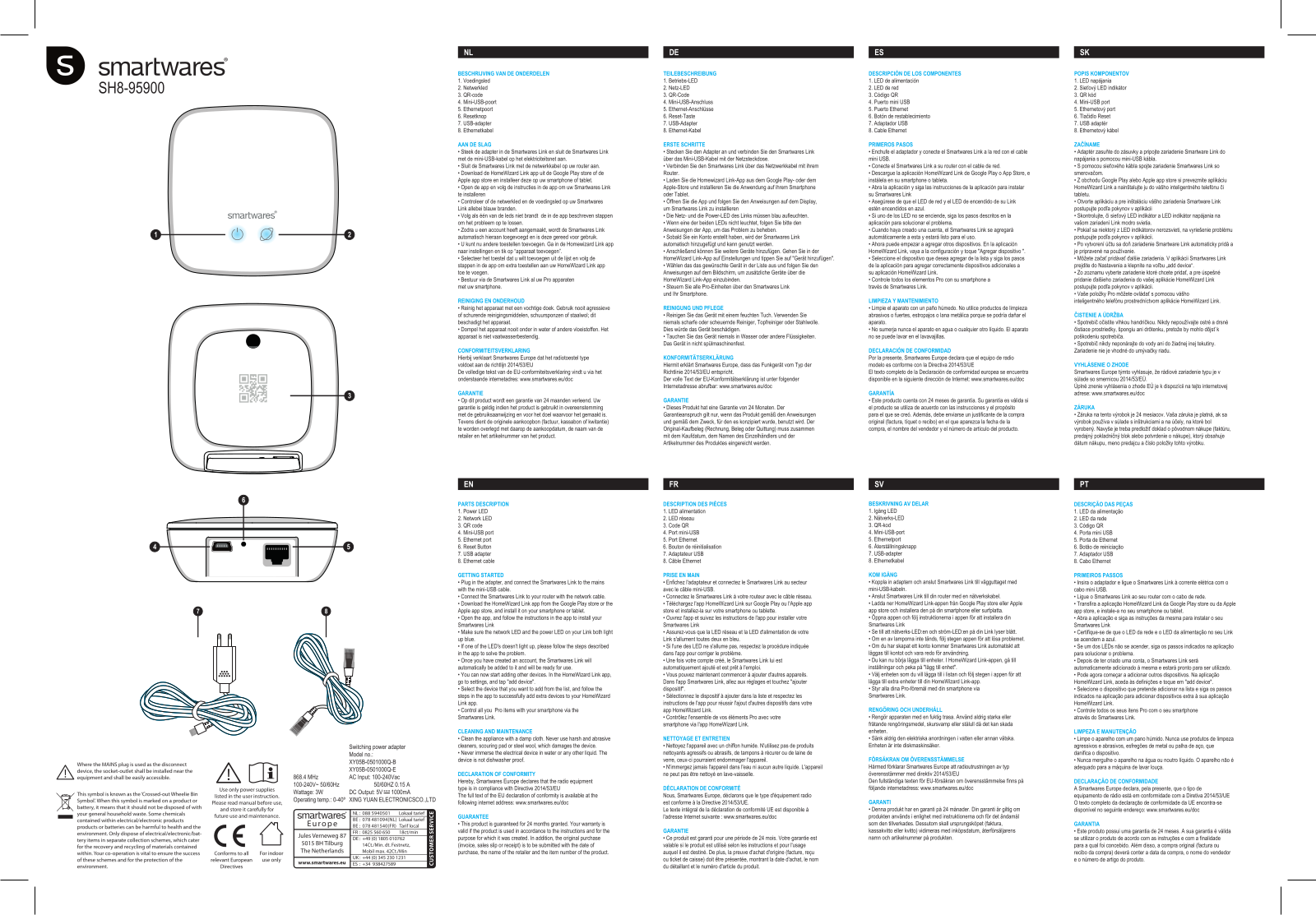 Smartwares SH8-95900 User Manual