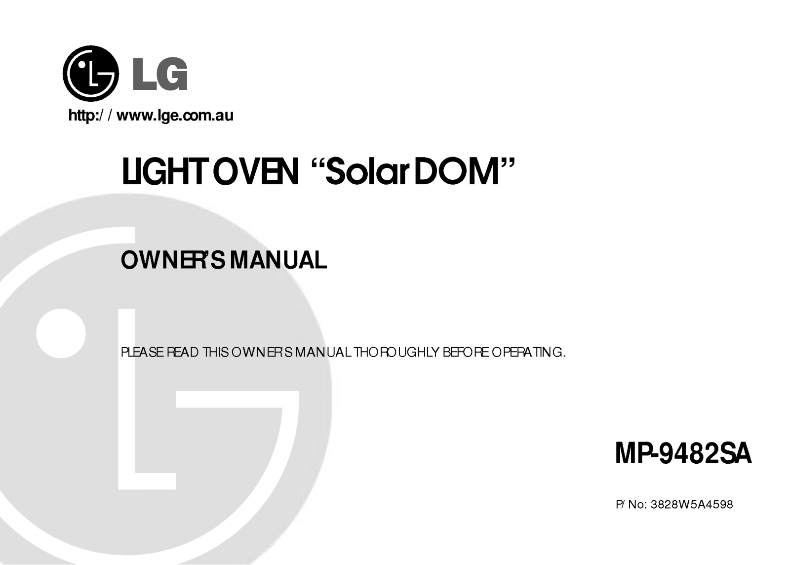 LG MP-9482SA User Manual