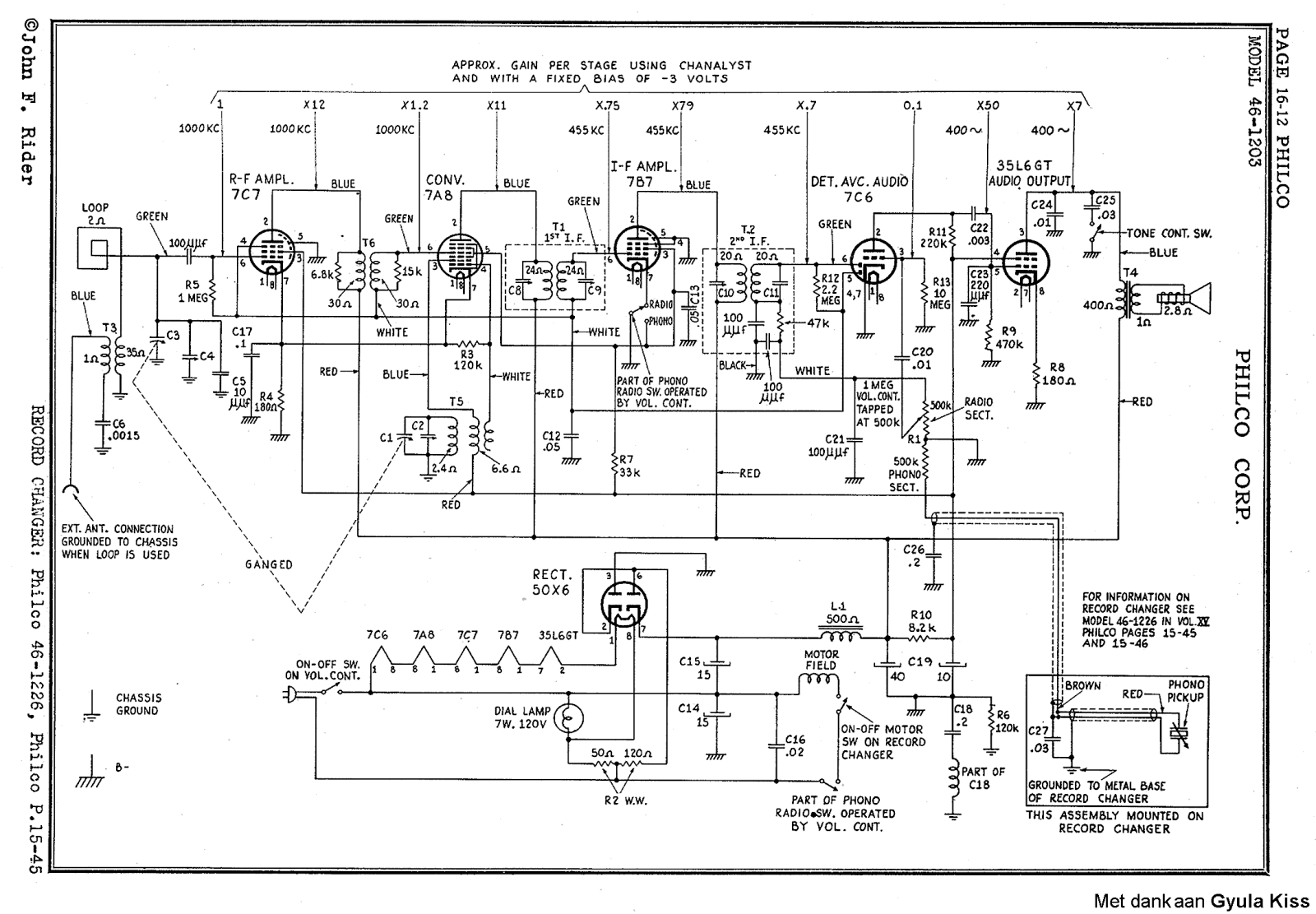 Philco 46-1226 Schematic