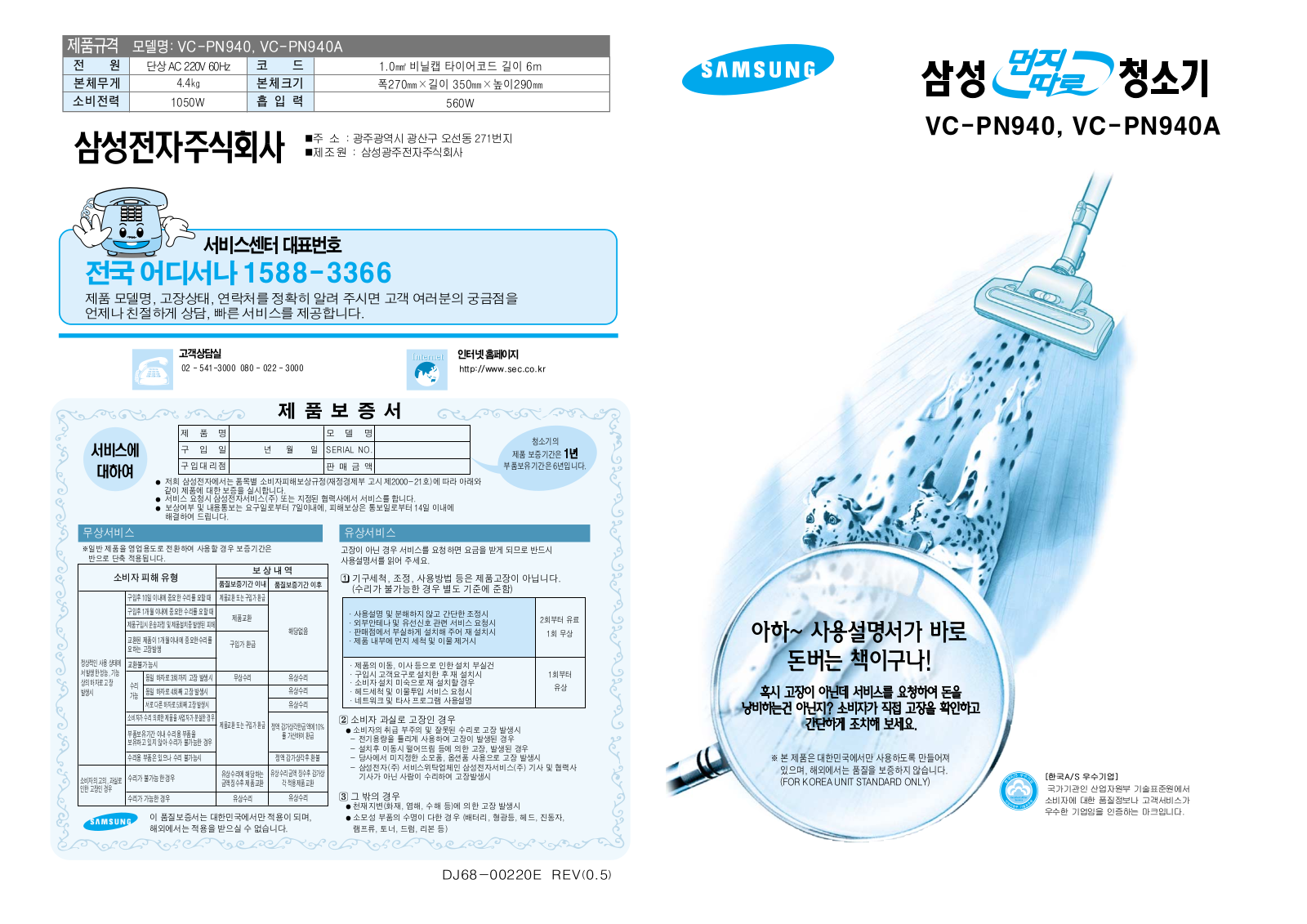 Samsung VC-PN940A, VC-PN940 User Manual
