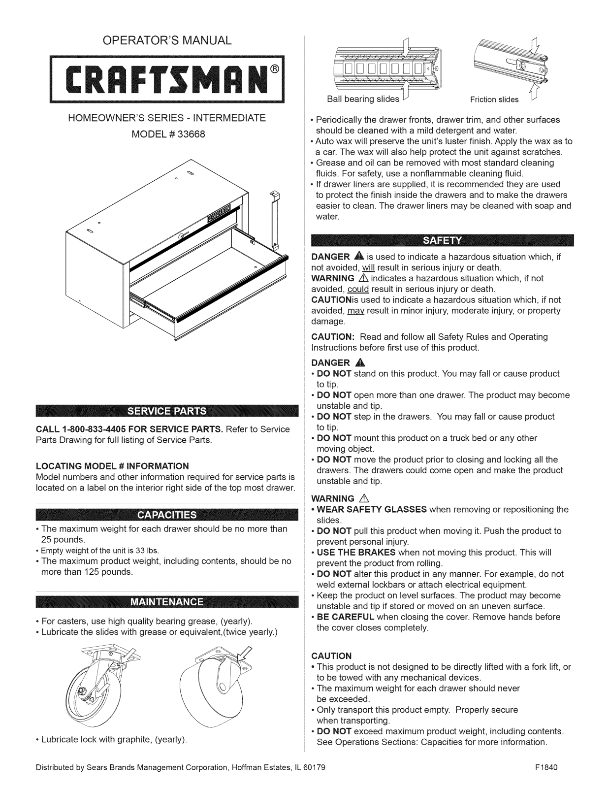 Craftsman 706336680 Owner’s Manual