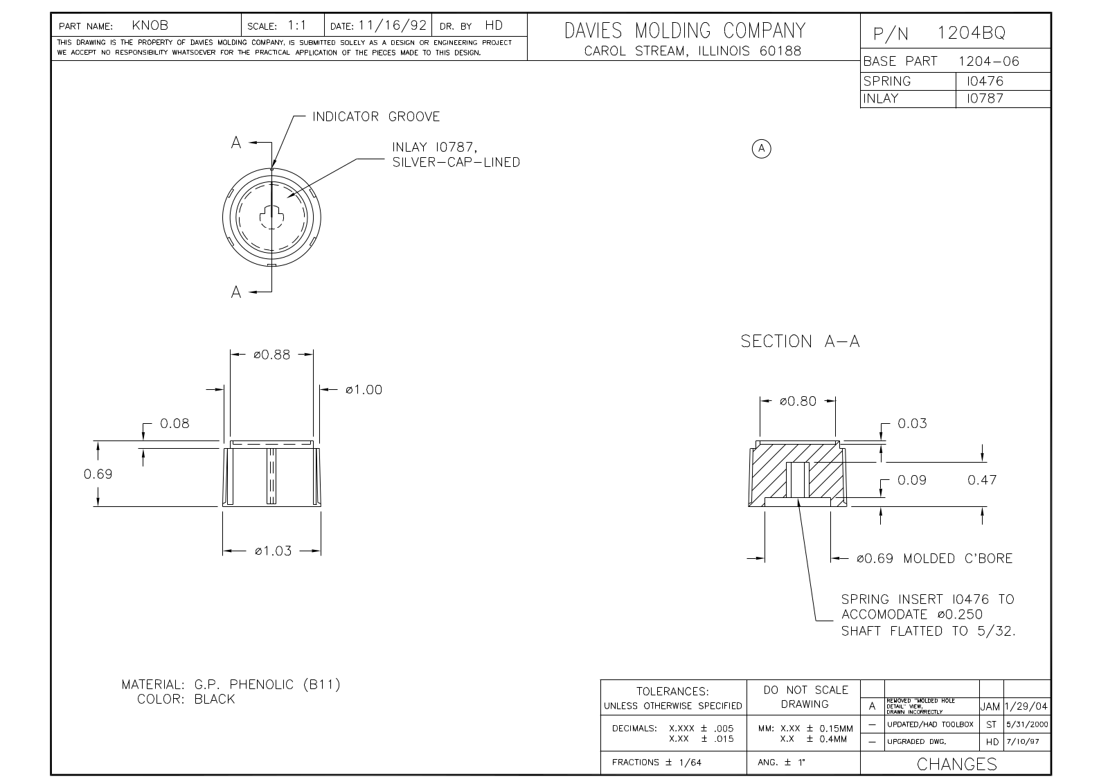 Davies Molding 1204BQ Reference Drawing