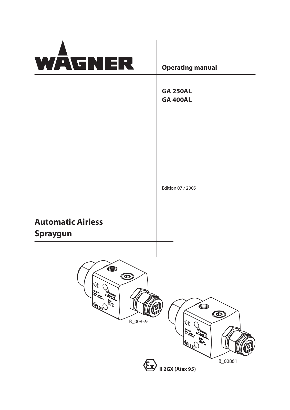 Wagner SprayTech GA 400AL, GA 250AL User Manual