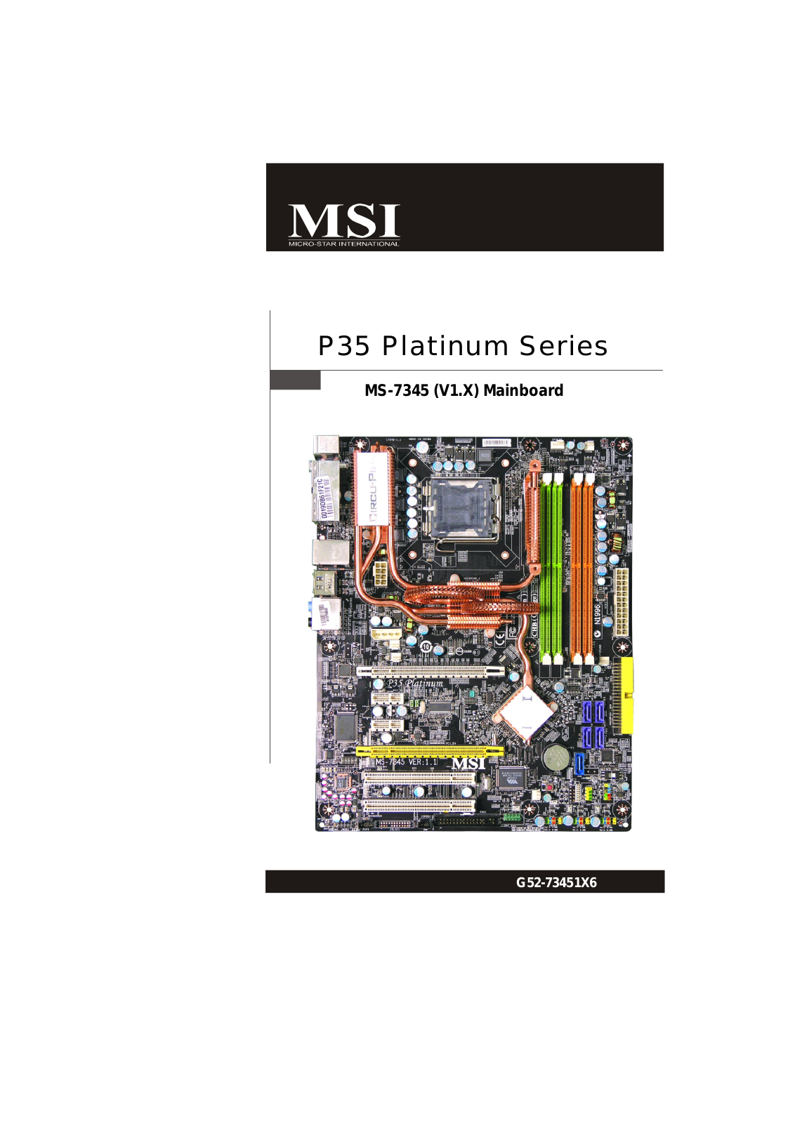 Msi P35 Platinum Series user Manual
