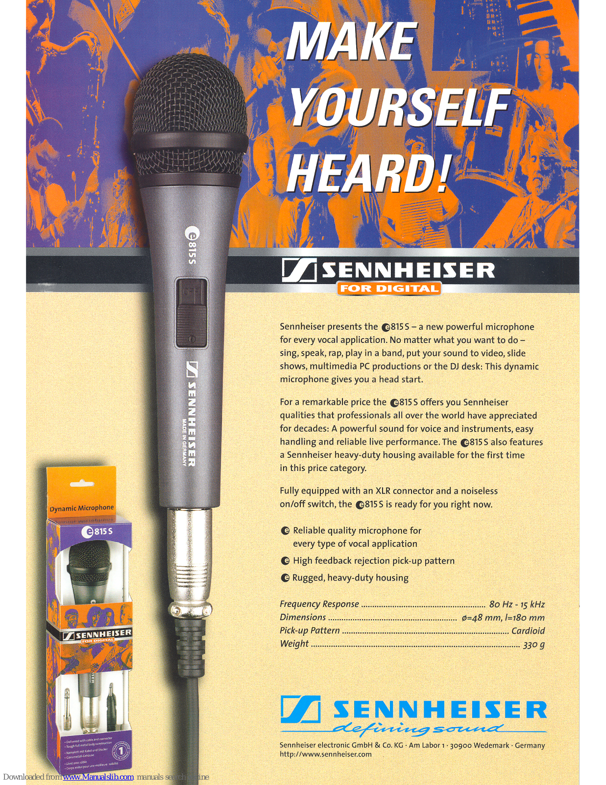 Sennheiser Evolution 815s Brochure