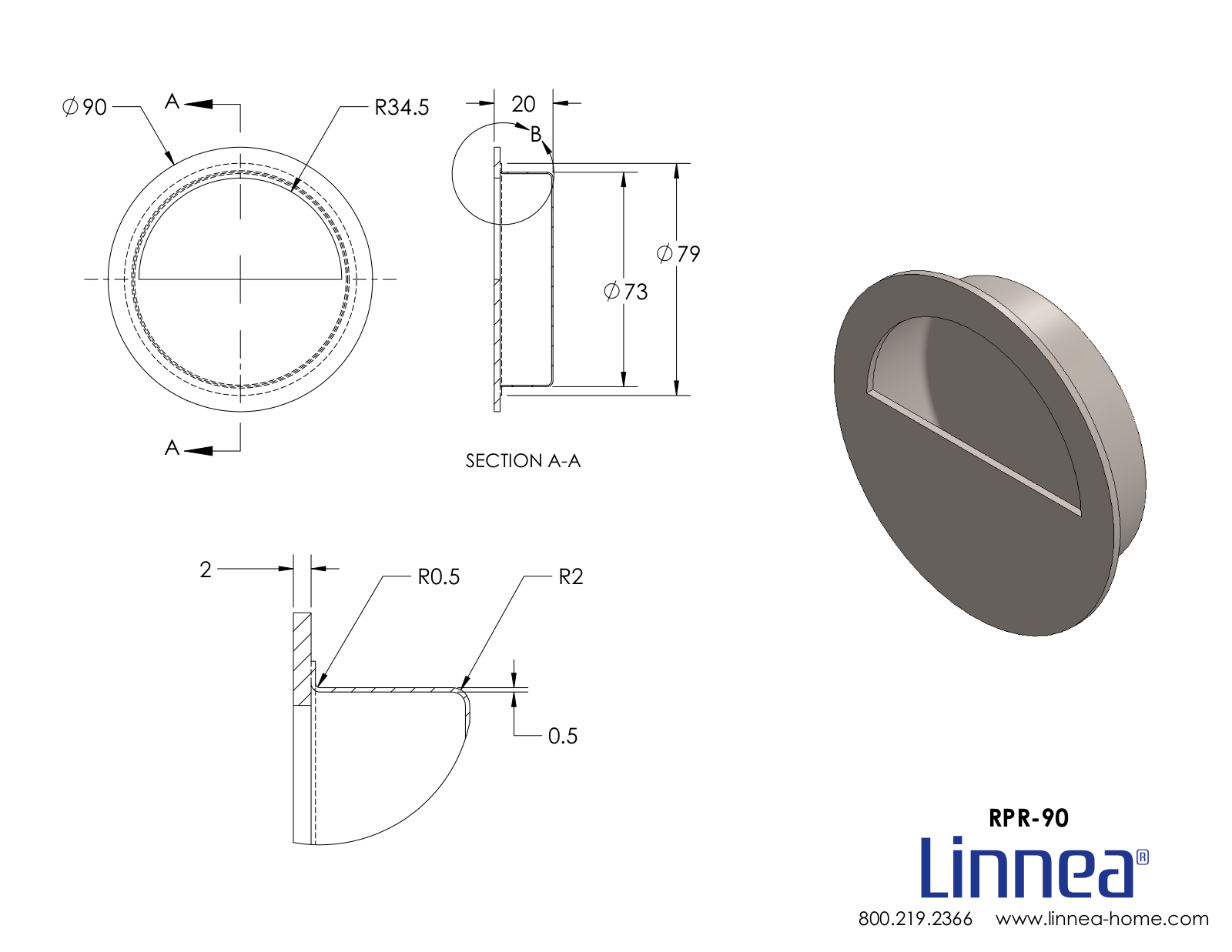 Linnea LNNE3095 Dimensions - ManualMachine.com