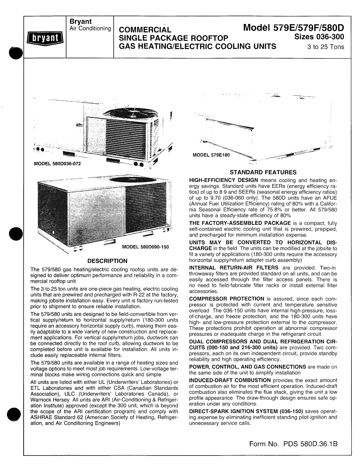 Bryant 579E User Manual