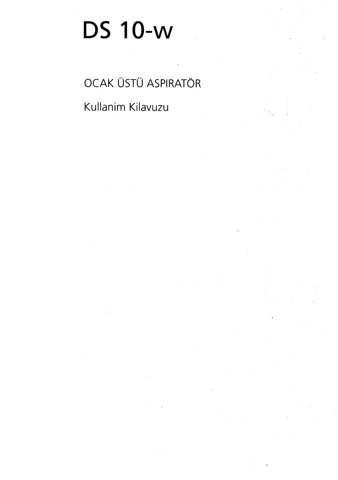 AEG DS10-W User Manual