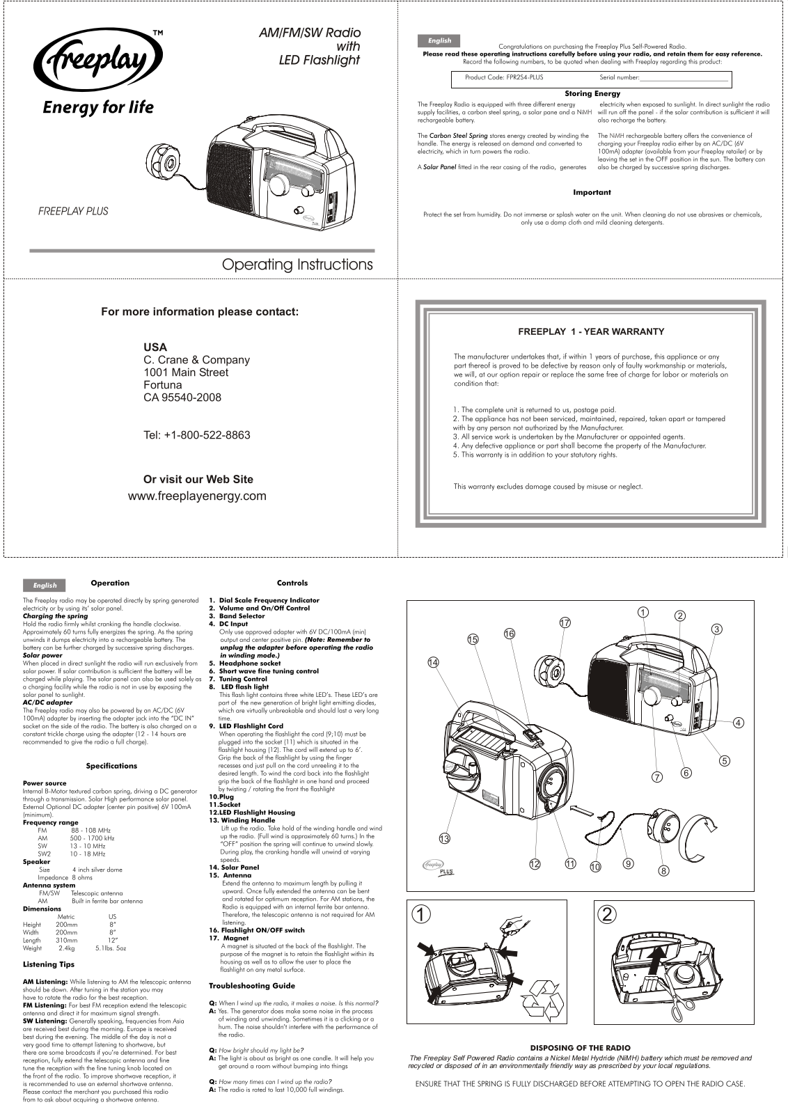 Freeplay Energy Plus User Manual