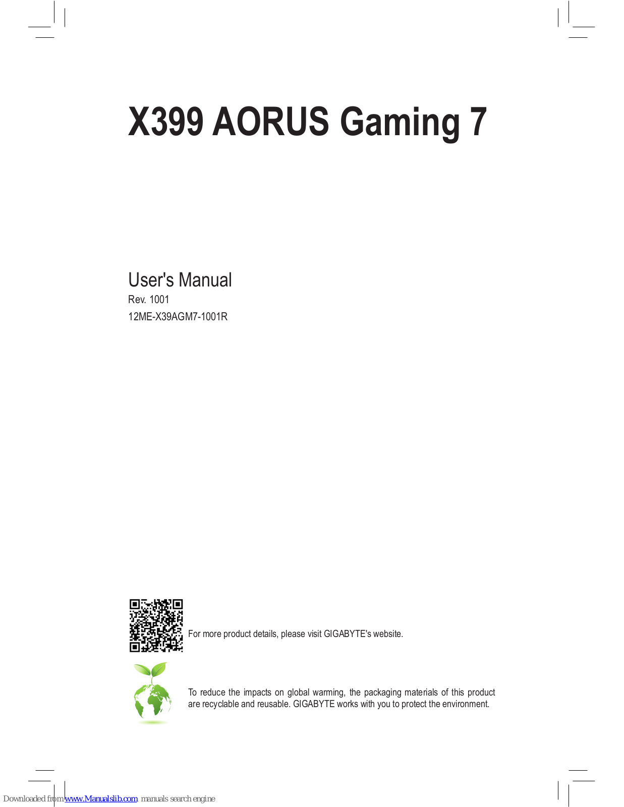 Gigabyte X399 AORUS Gaming 7 User Manual