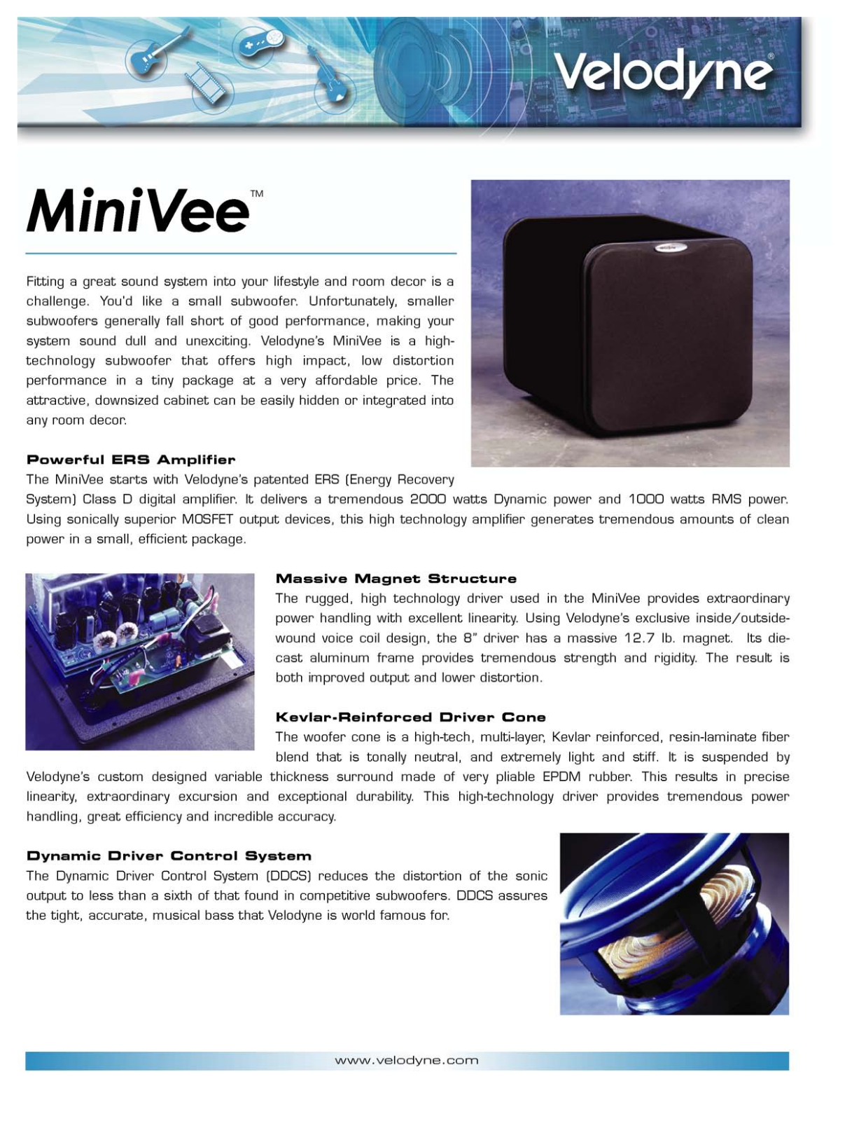 Velodyne Acoustics MiniVee Brochure