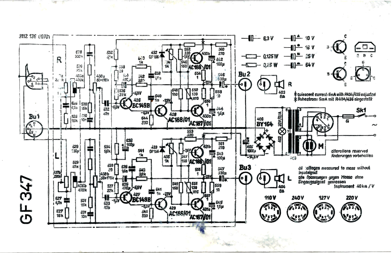Philips 22GF347 Schematic