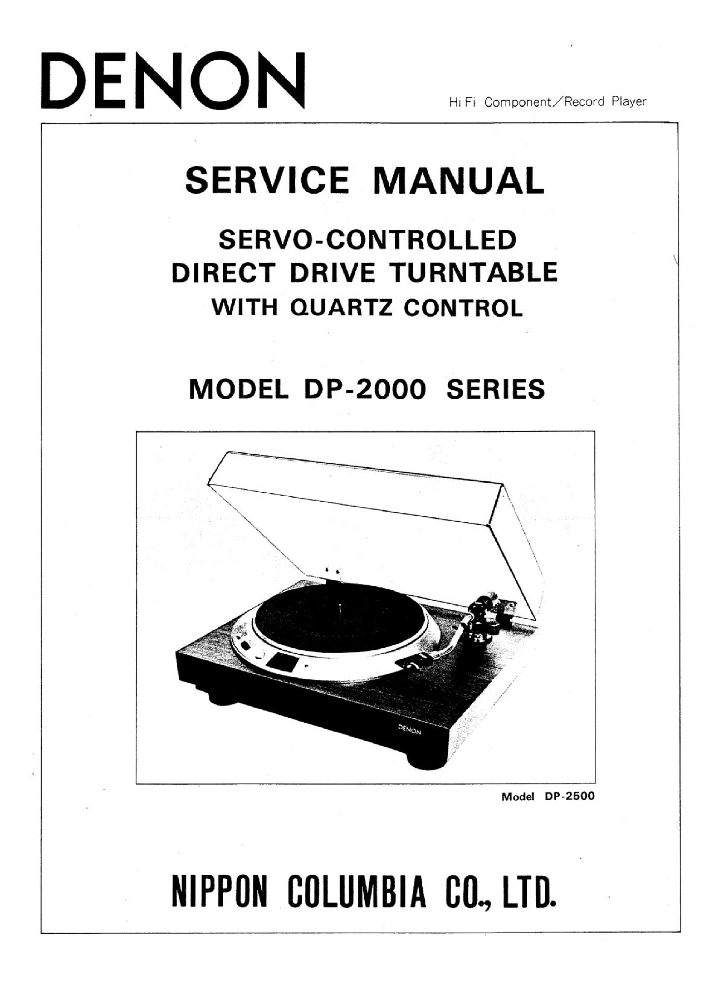 Denon DP-2000 Service Manual