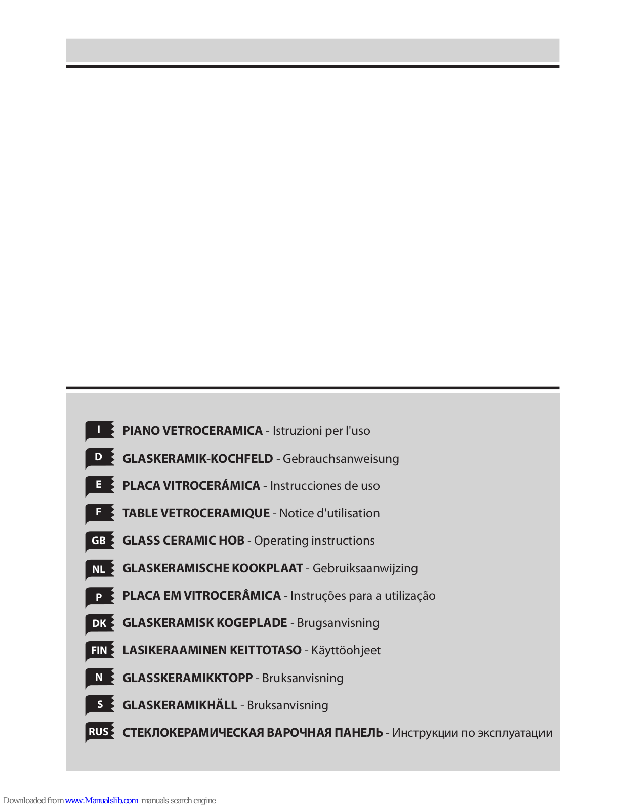 EF HB-BI 291-T, HB-BI 581-T Operating Instructions Manual