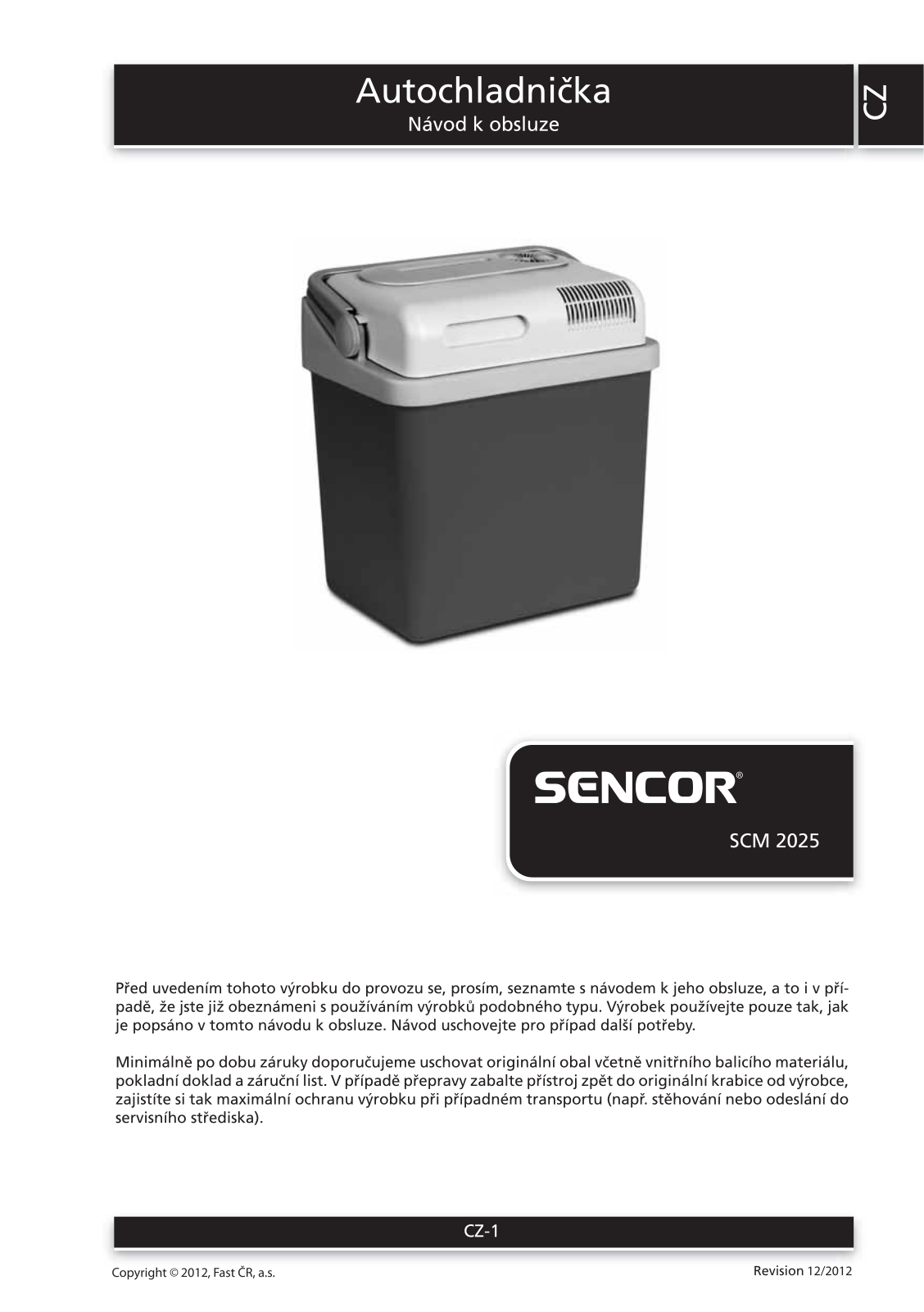 Sencor SCM 2025 User Manual