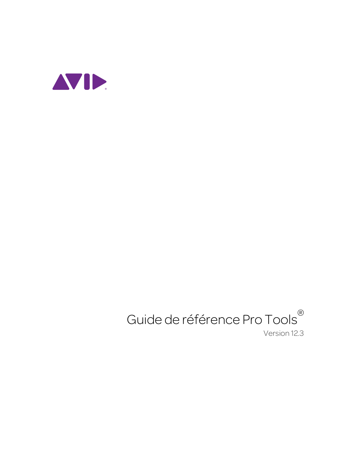 M-AUDIO Pro Tools - 12.3 Guide de référence