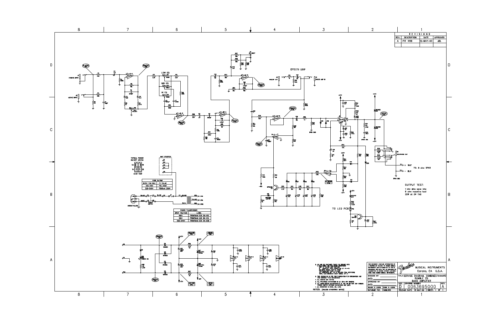 Fender Rumble-25 Schematic