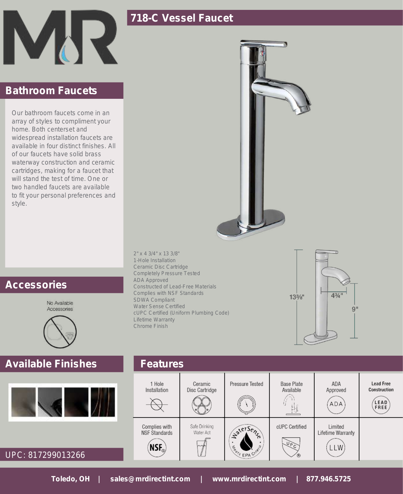 MR Direct MRDR2264 Specifications - ManualMachine.com