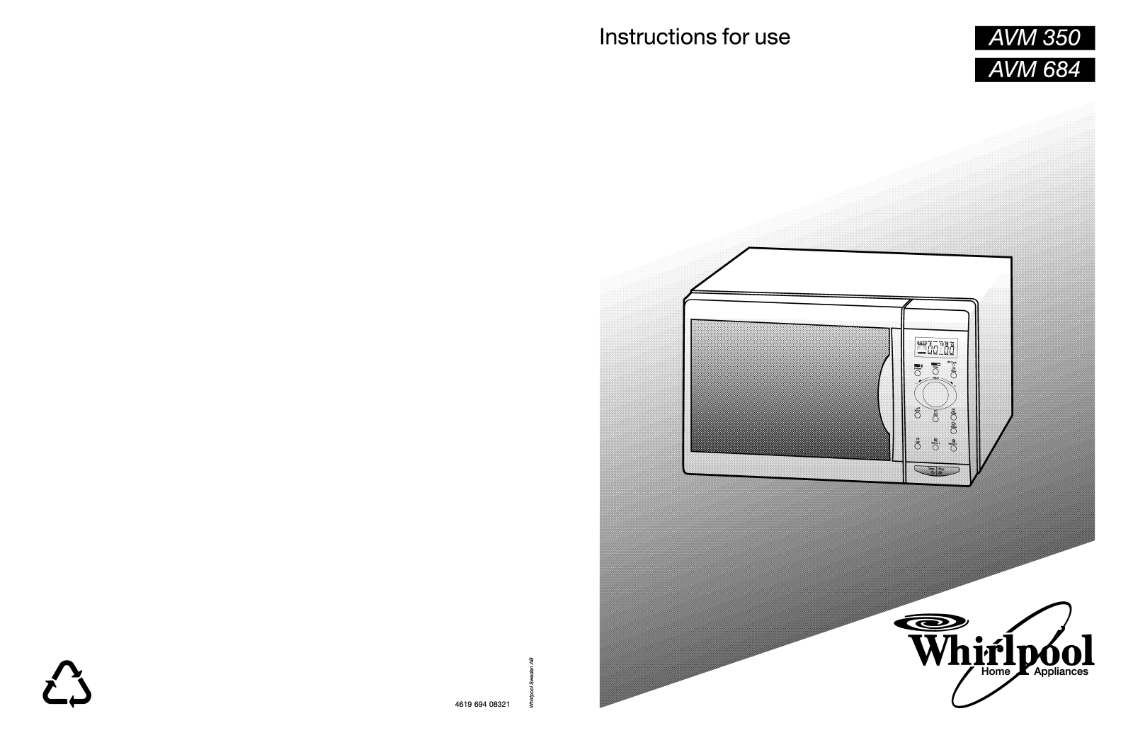 WHIRLPOOL AVM 350 User Manual