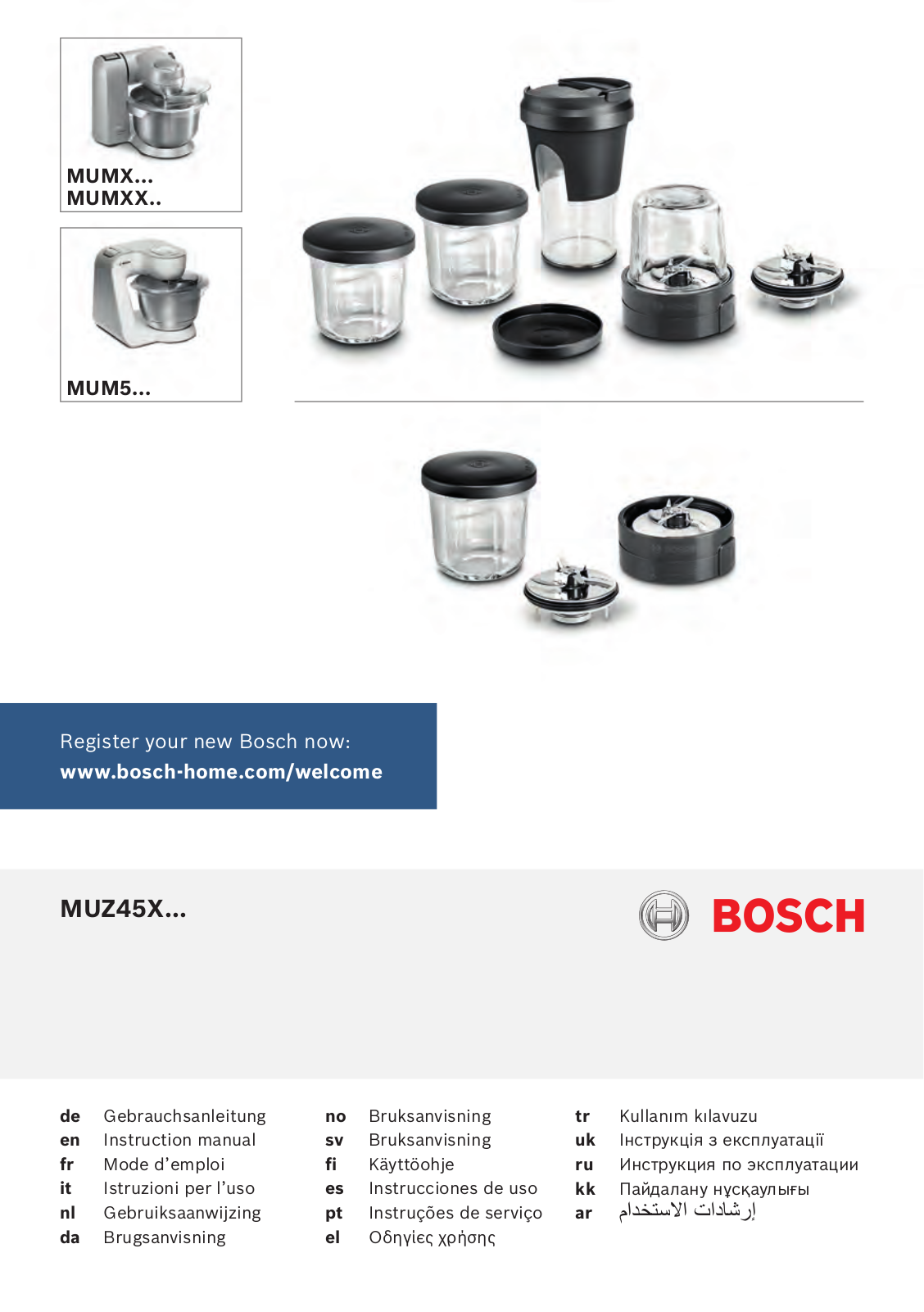 Bosch CreationLine MUM58231 User manual