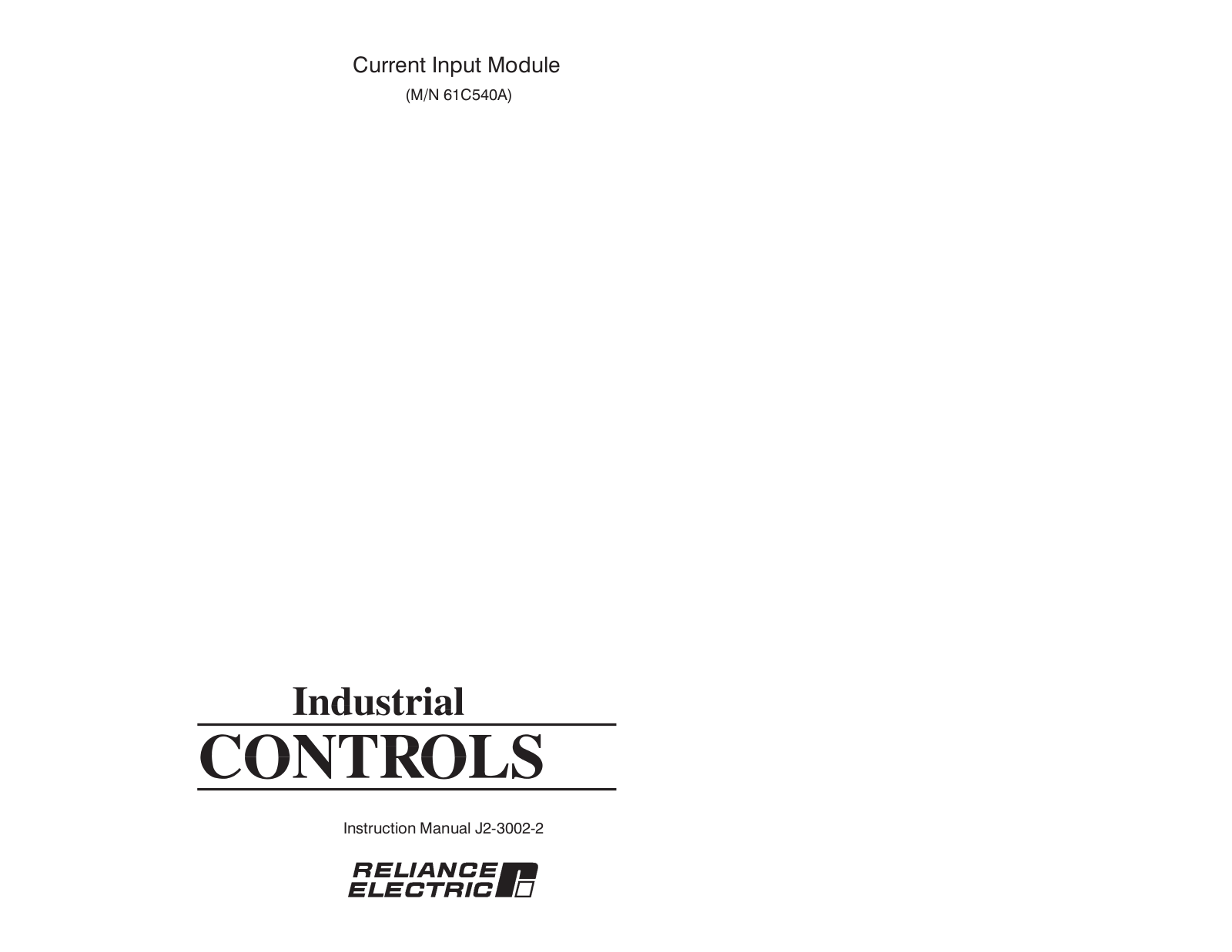 Rockwell Automation Current Input Module User Manual