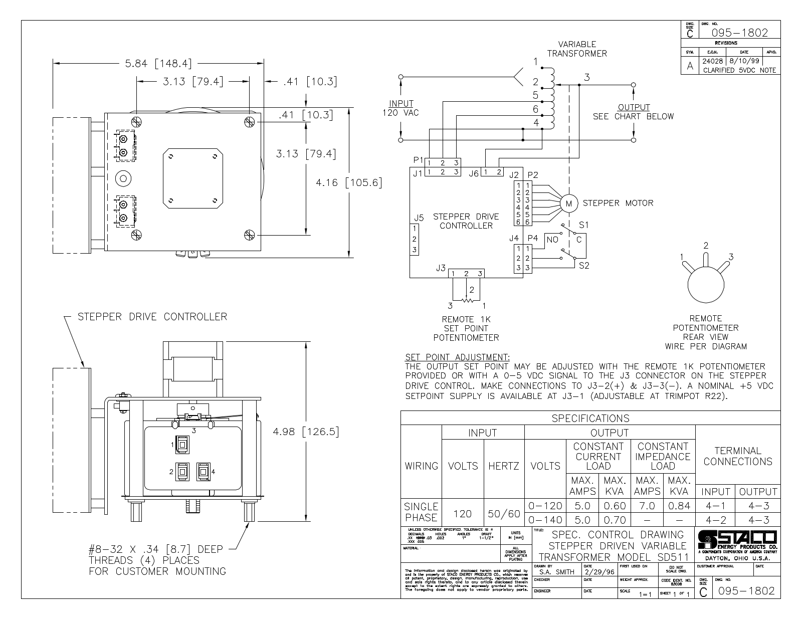 Staco Energy SD511 Dimensional Sheet - ManualMachine.com