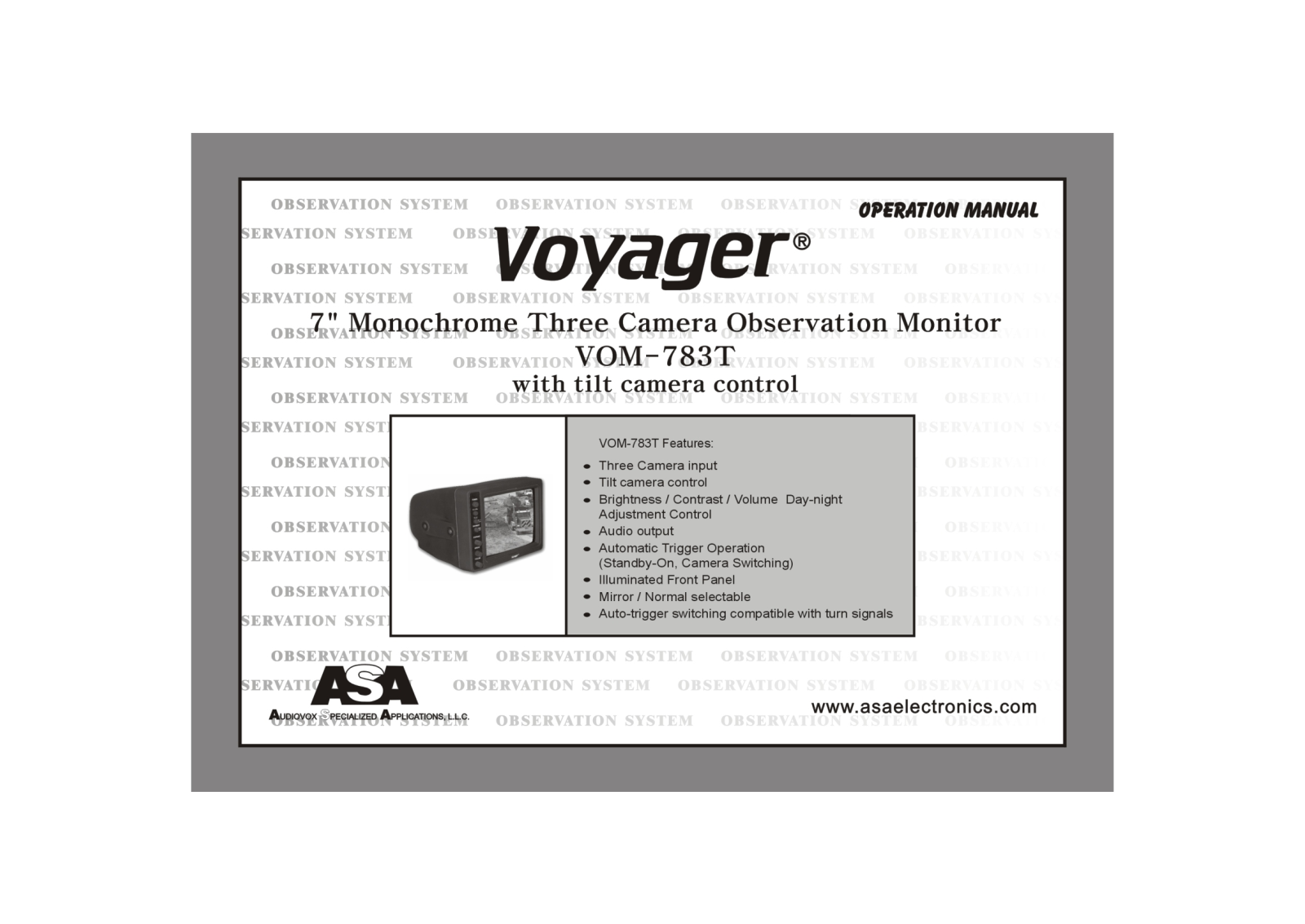 Voyager VOM-783T User Manual