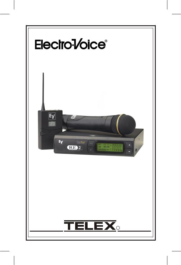 Electro-Voice RE-2 User Manual