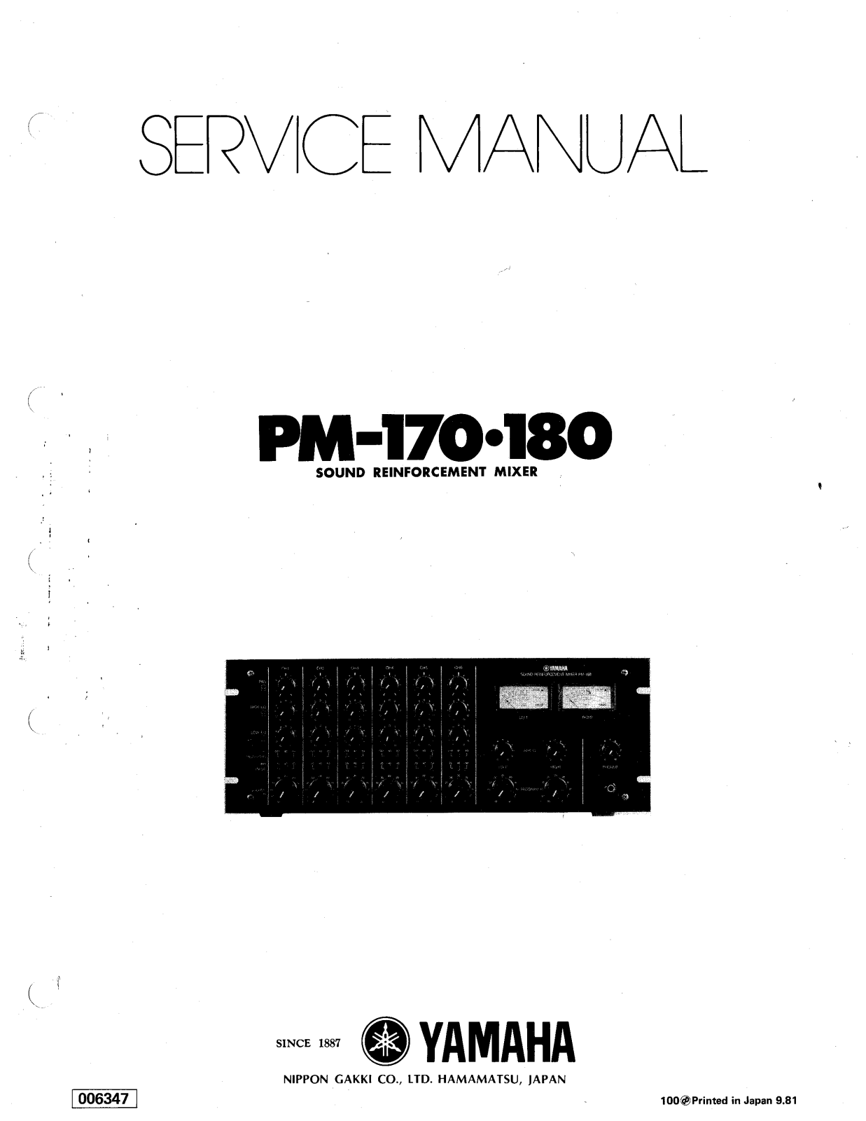 Yamaha PM-170, PM-180 Service manual