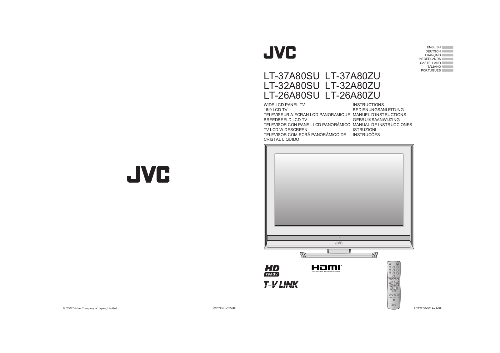 JVC LT-42A80ZU Instruction Manual