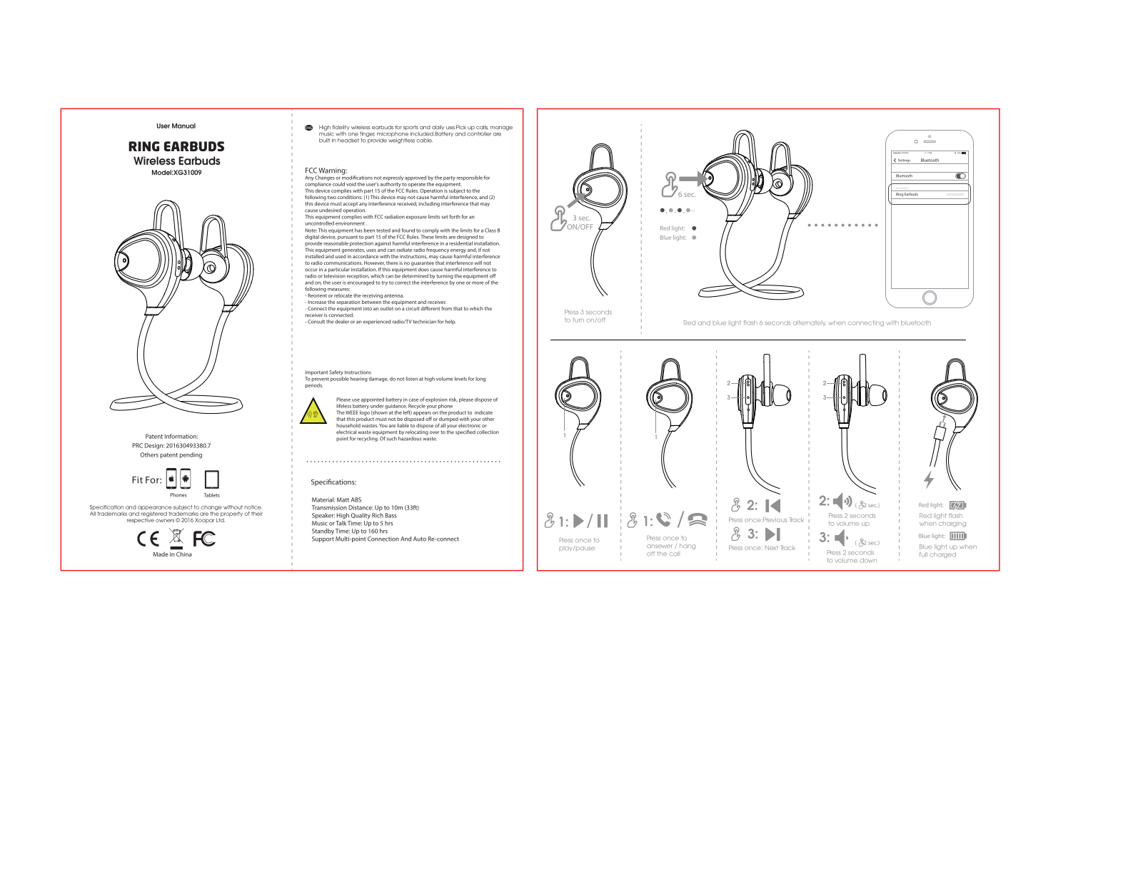 Xoopar XG31009 Users Manual