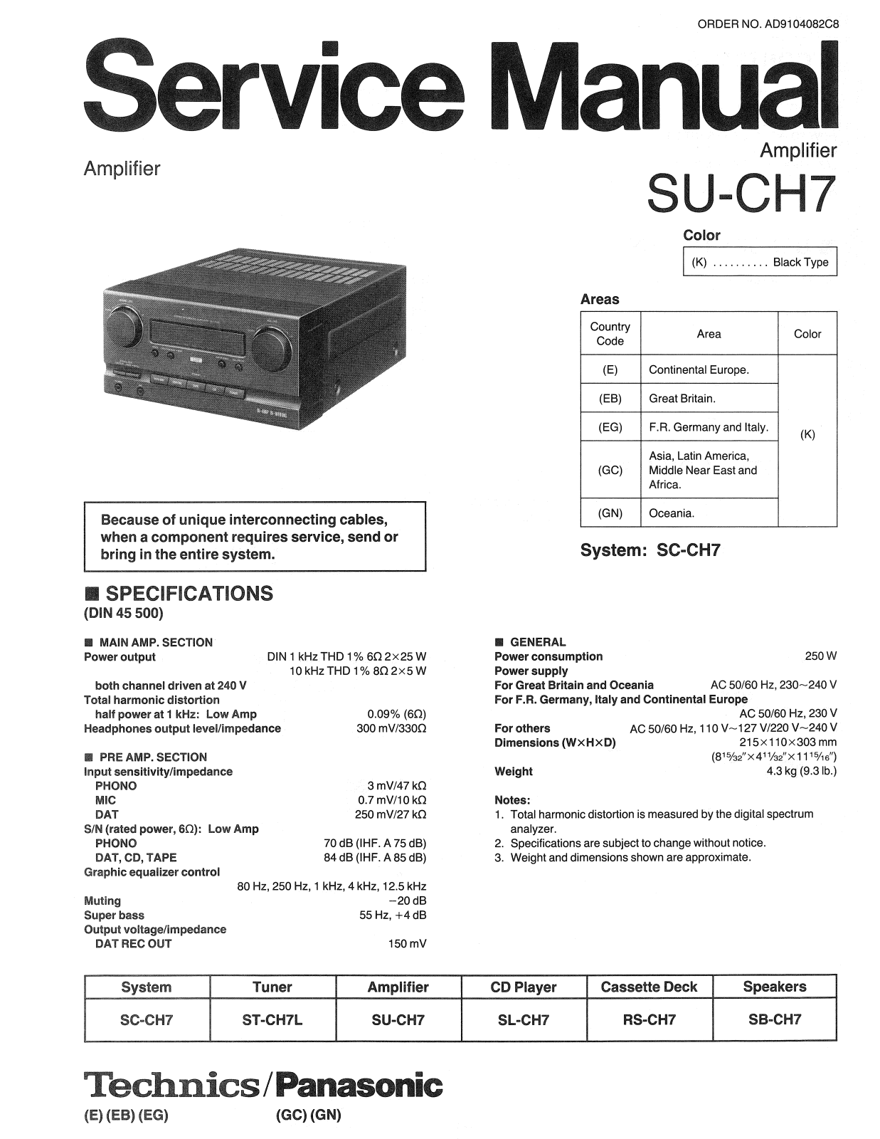 Panasonic SUCH-7, SUCH-7 Service manual