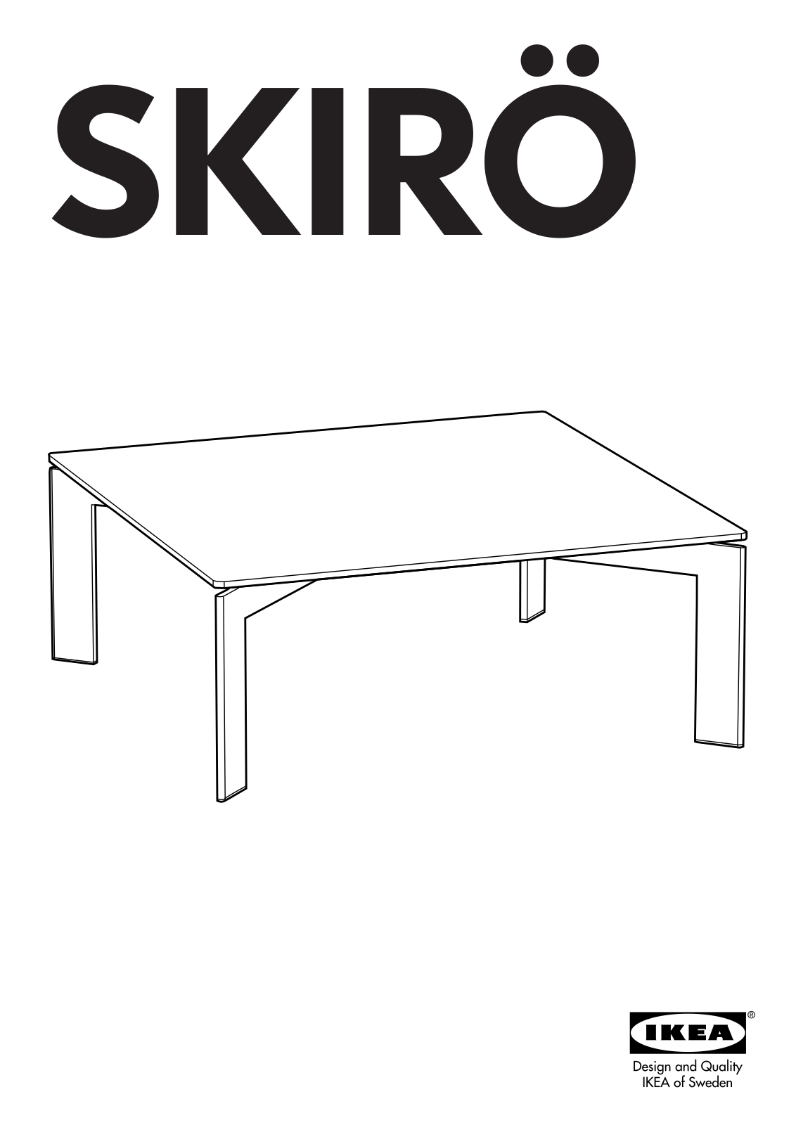 IKEA SKIRÃ COFFEE TABLE 39X39 Assembly Instruction