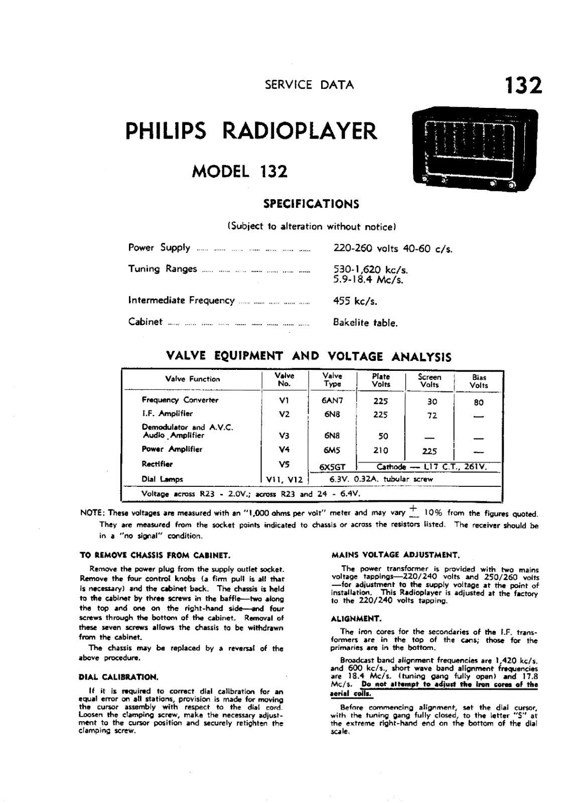 Philips 132 Service Manual