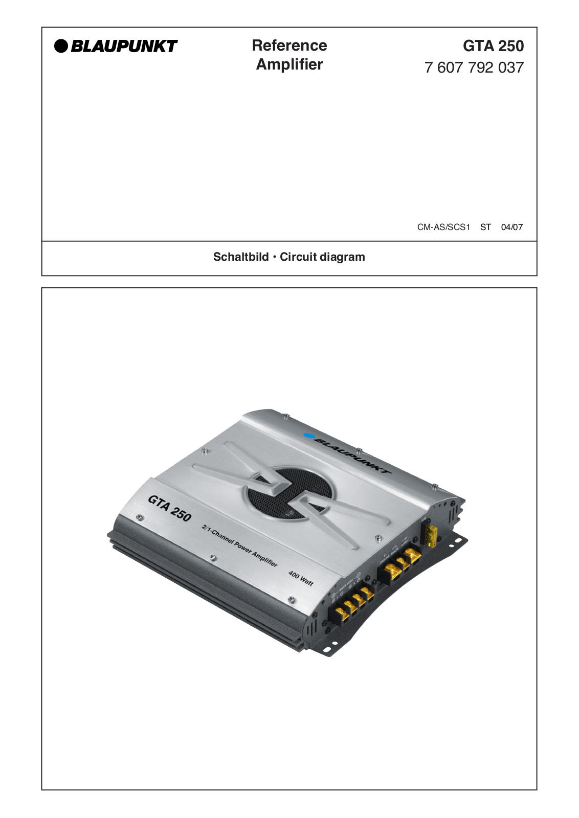 Blaupunkt GTA 250 SERVICE MANUAL