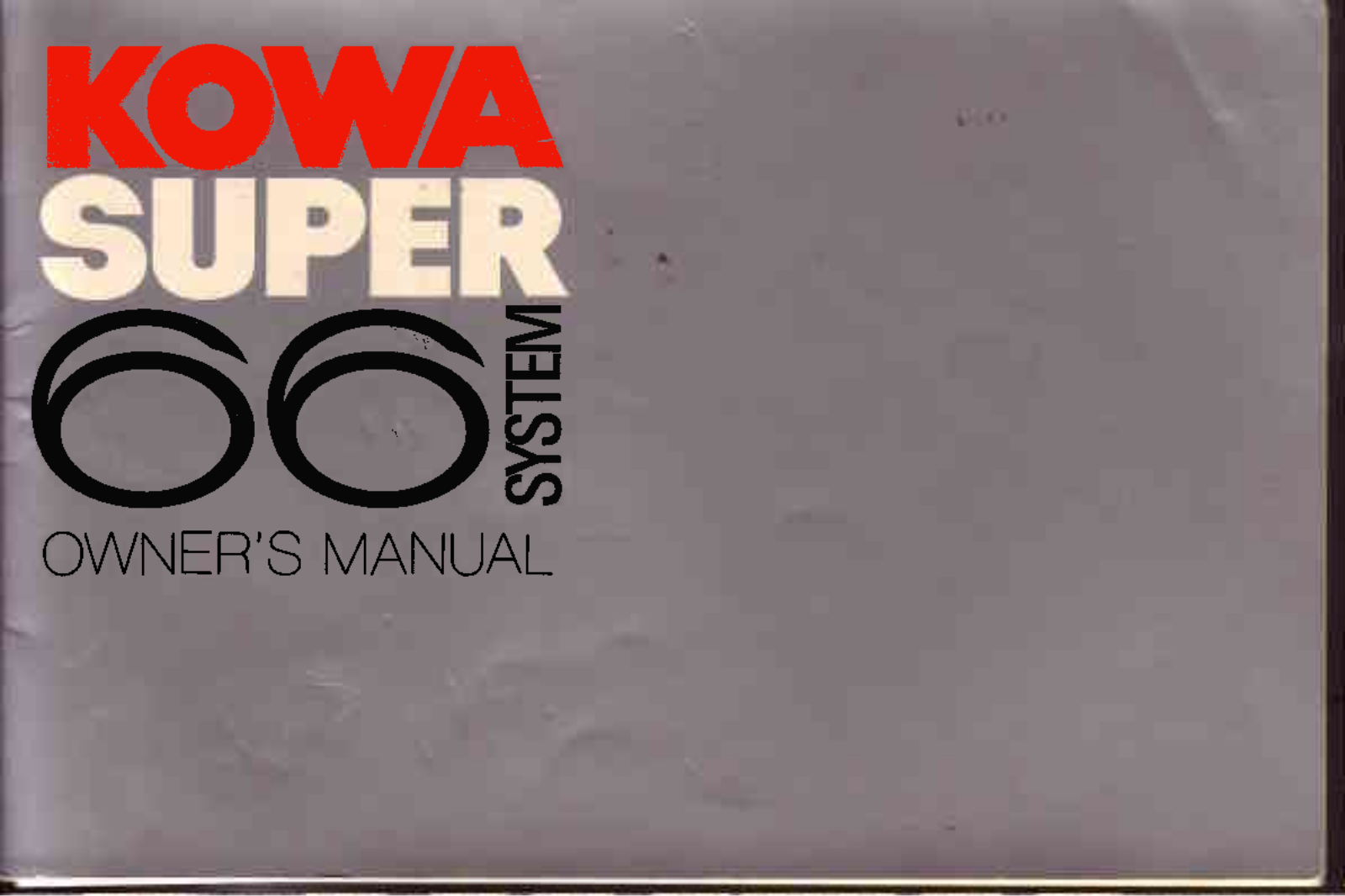 kowa 66-1 User Guide