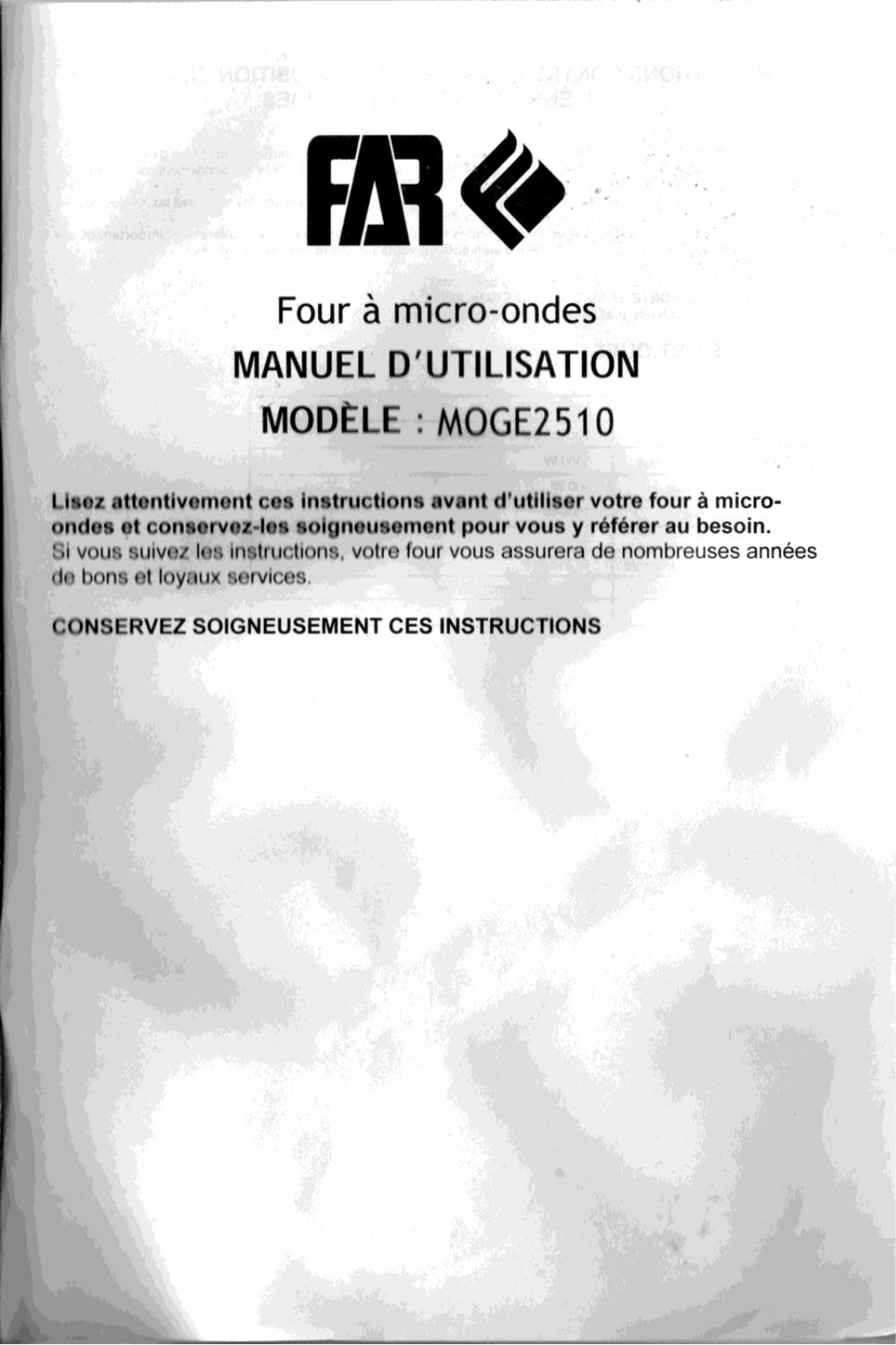 FAR Moge 2510 User Manual