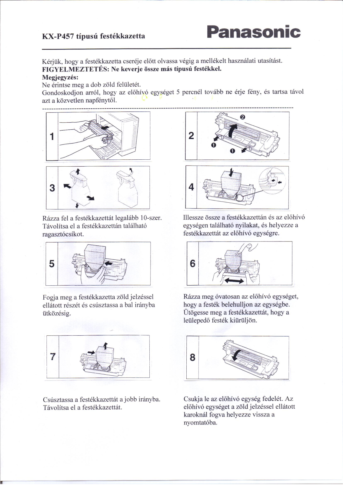 Panasonic KXP457 Operating Instructions