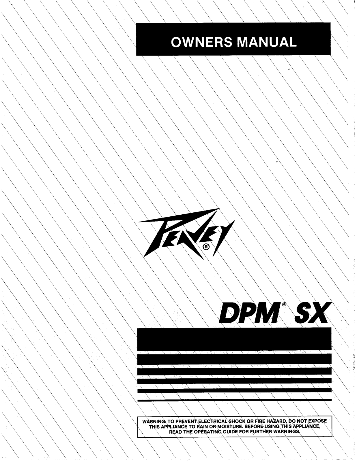 Peavey DPM SX, DPM SX Plus User Manual