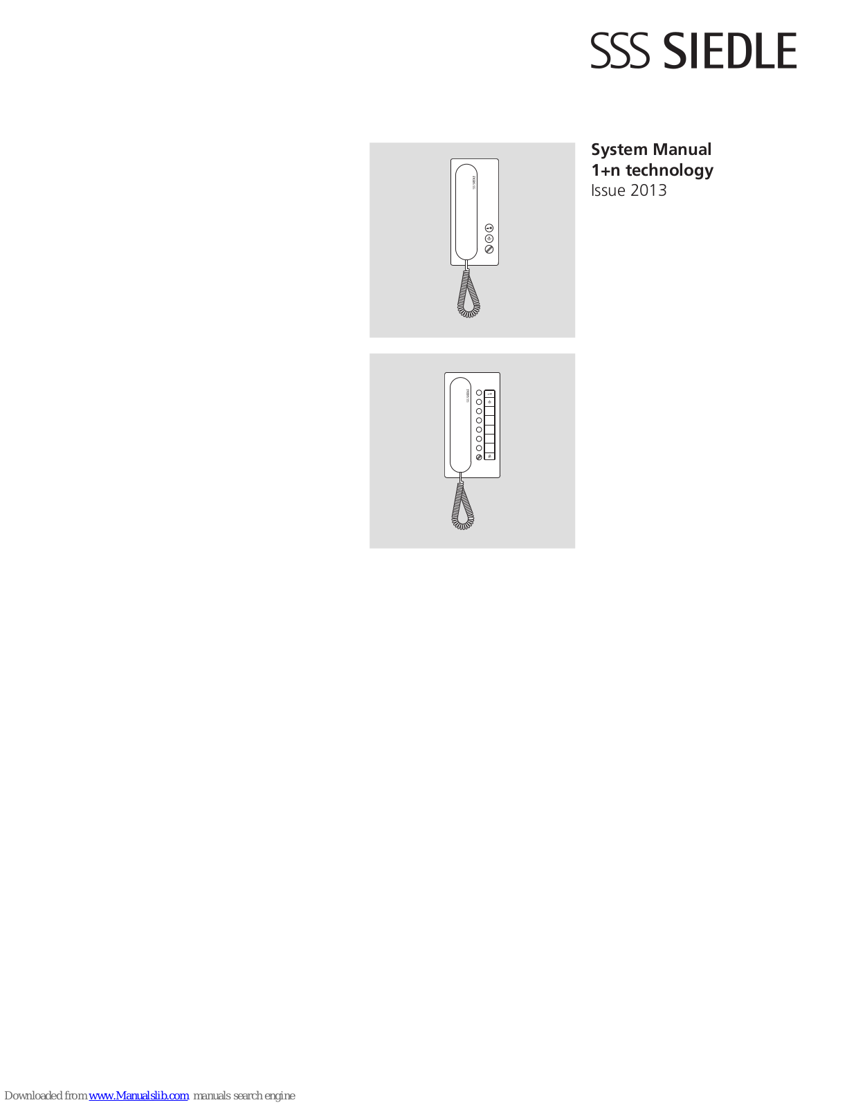 SSS Siedle AS-Ta-64/1, AS-Ta-64/3, AS-Ta-64/2, AS-Ta-74/1, AS-Ta-84/1 System Manual