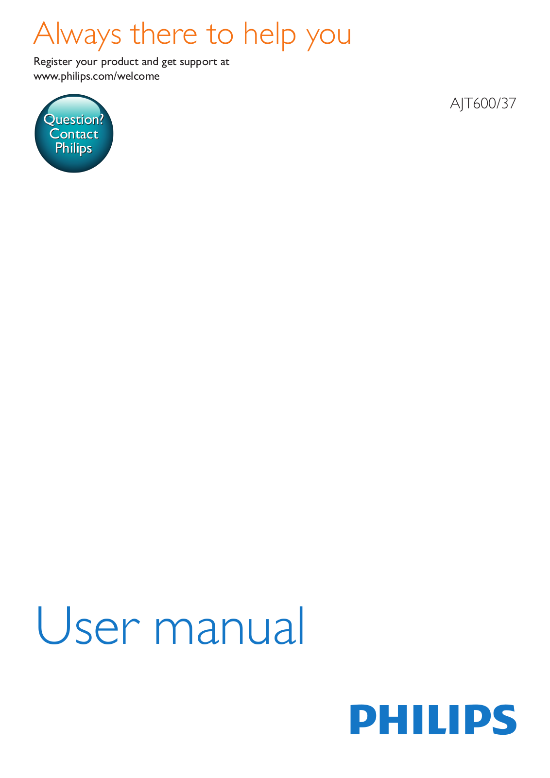 Philips AJT600 User Manual
