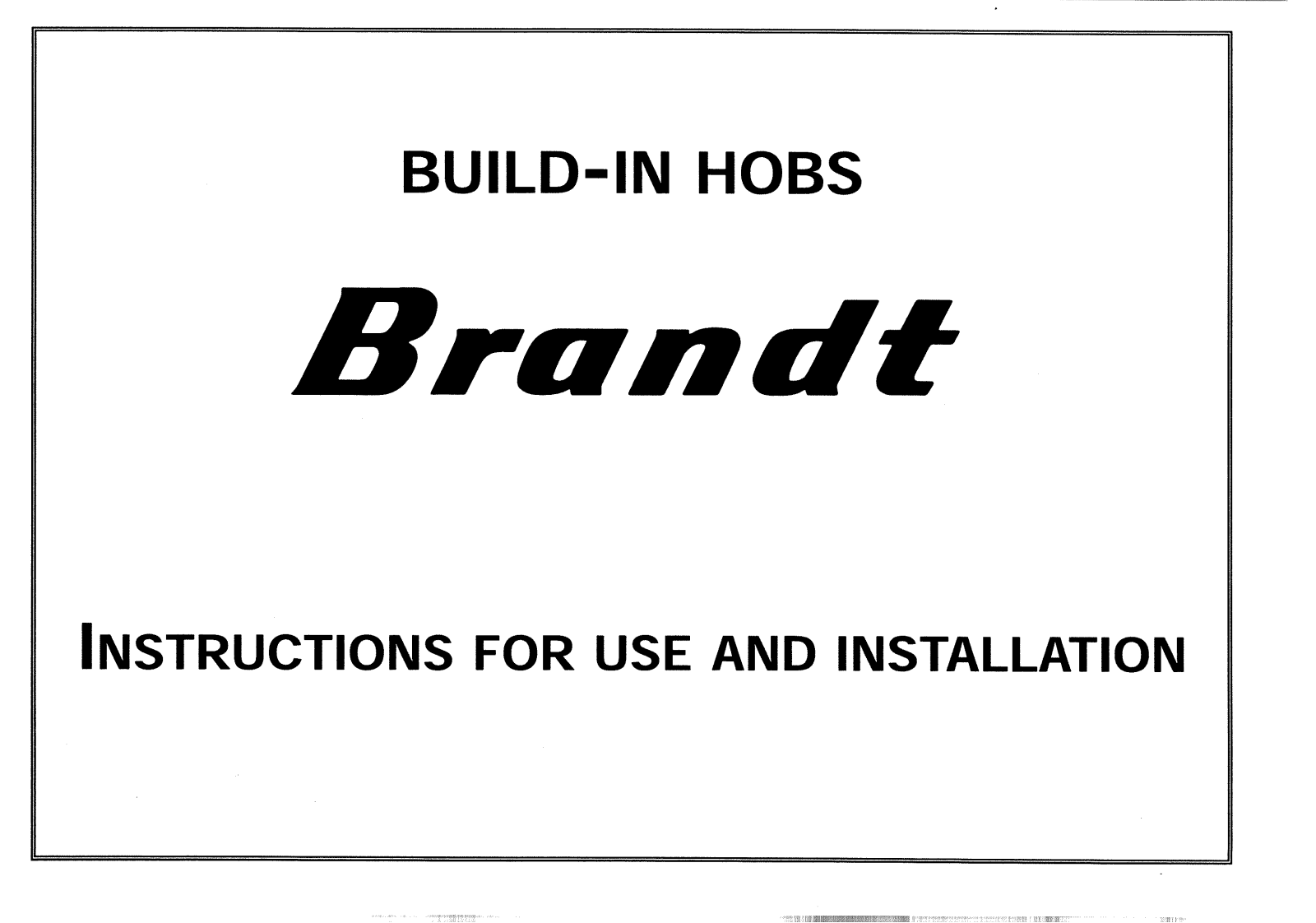 Brandt BGSW70W User Manual