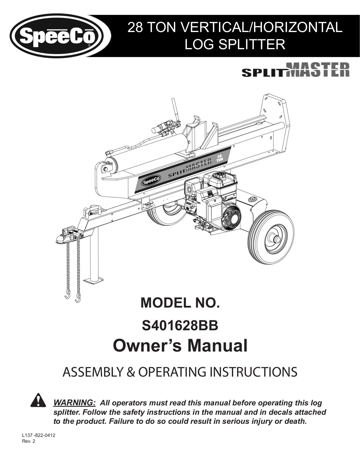 Speeco S401628BB User Manual