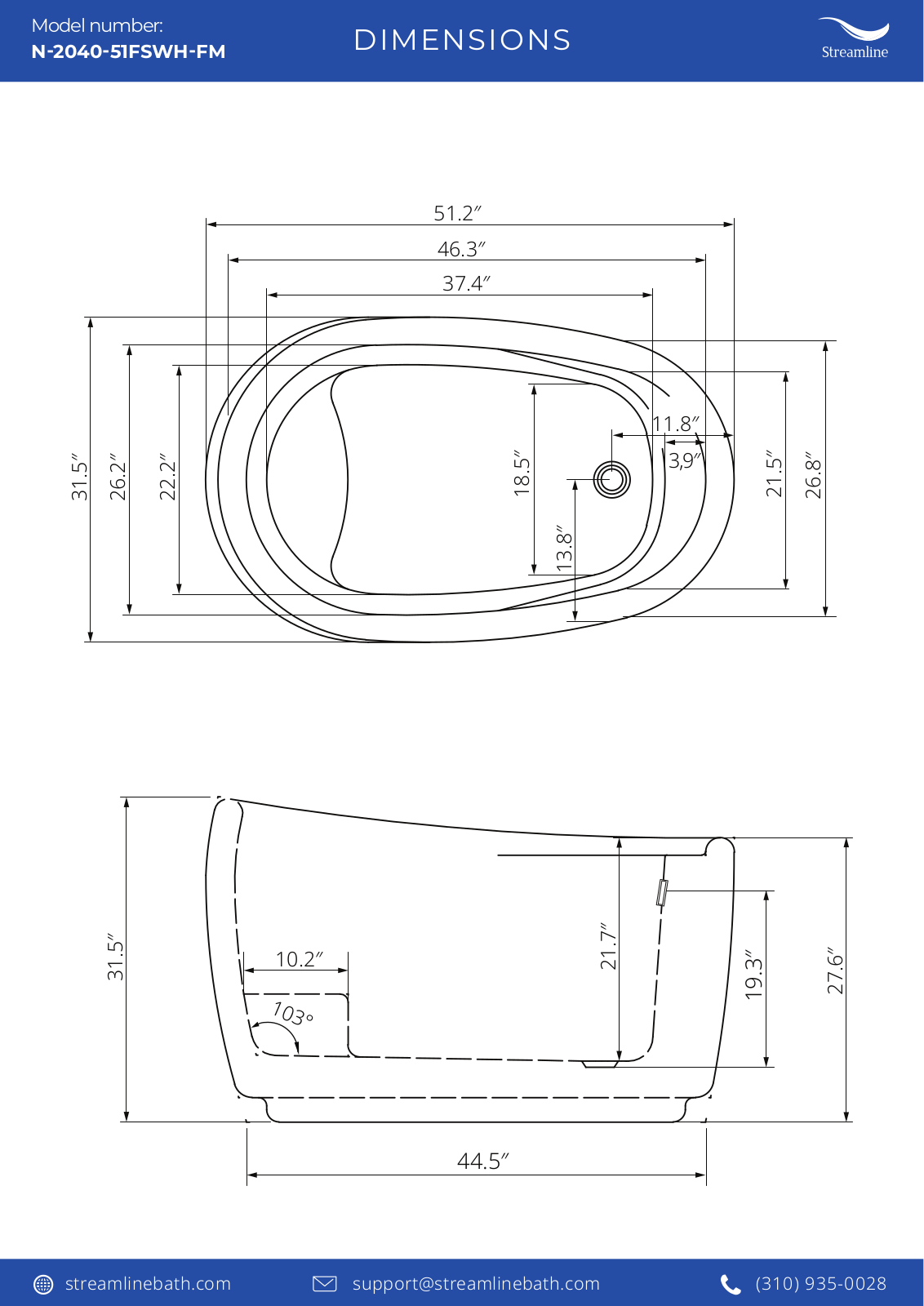 Streamline Bath SLBH5001 Specifications - ManualMachine.com