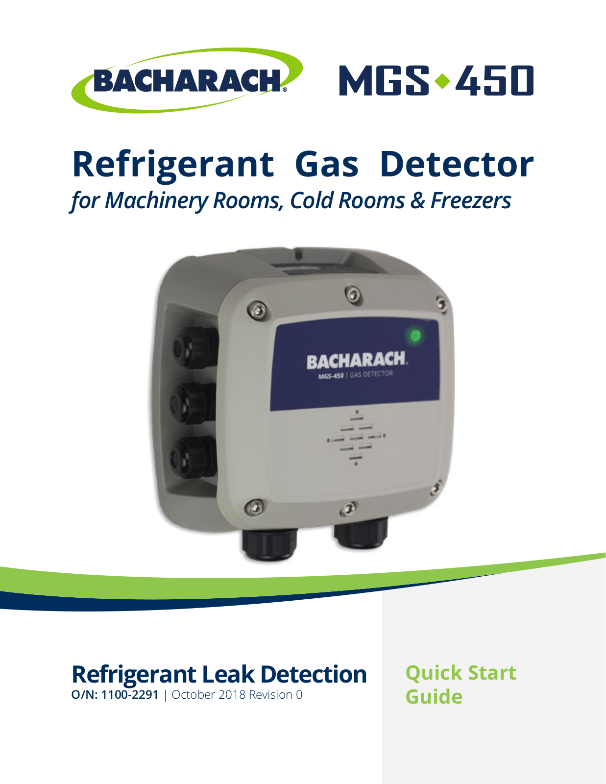 Bacharach MGS-450 Quick Start Guide