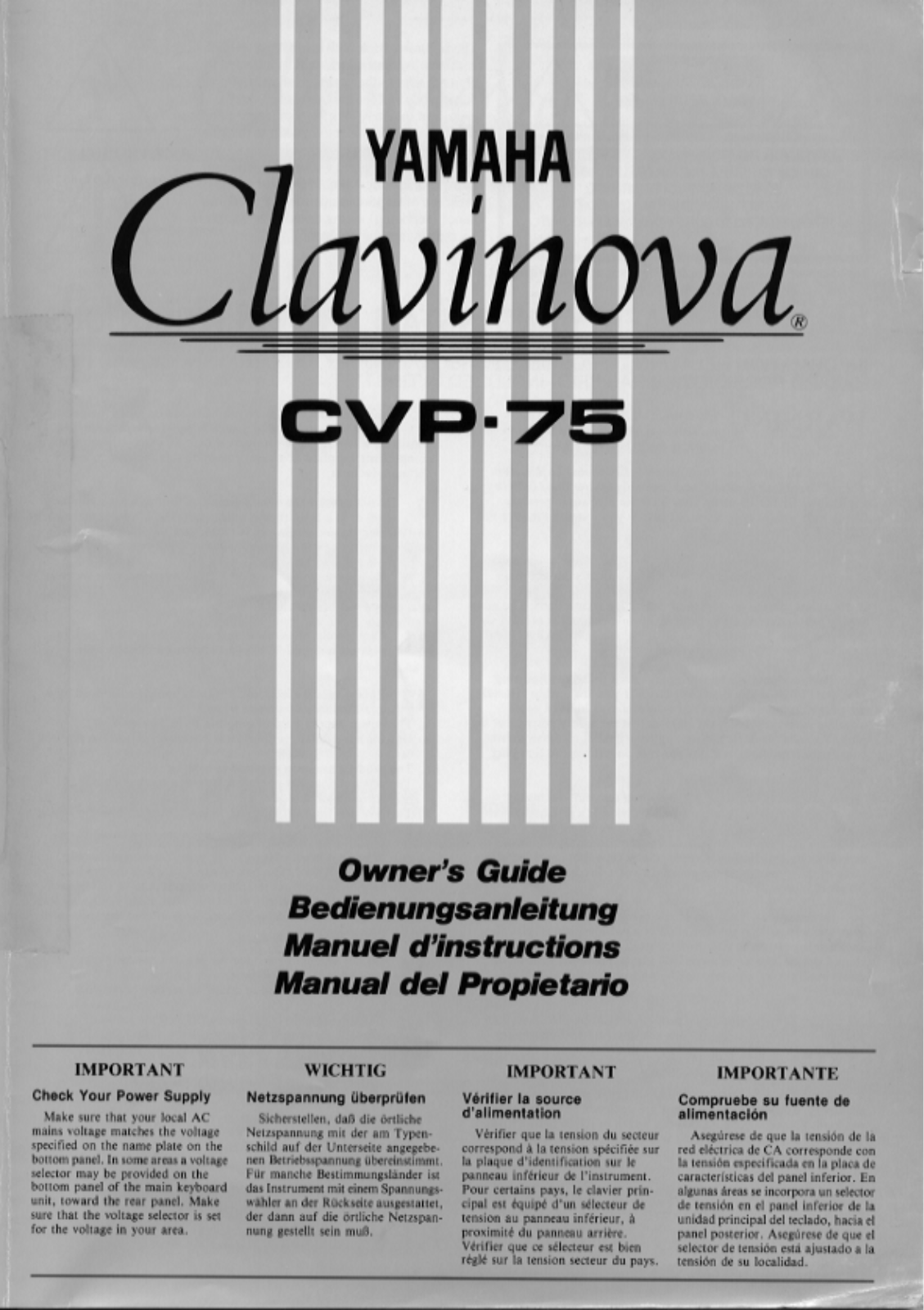 Yamaha CVP-75E User Manual